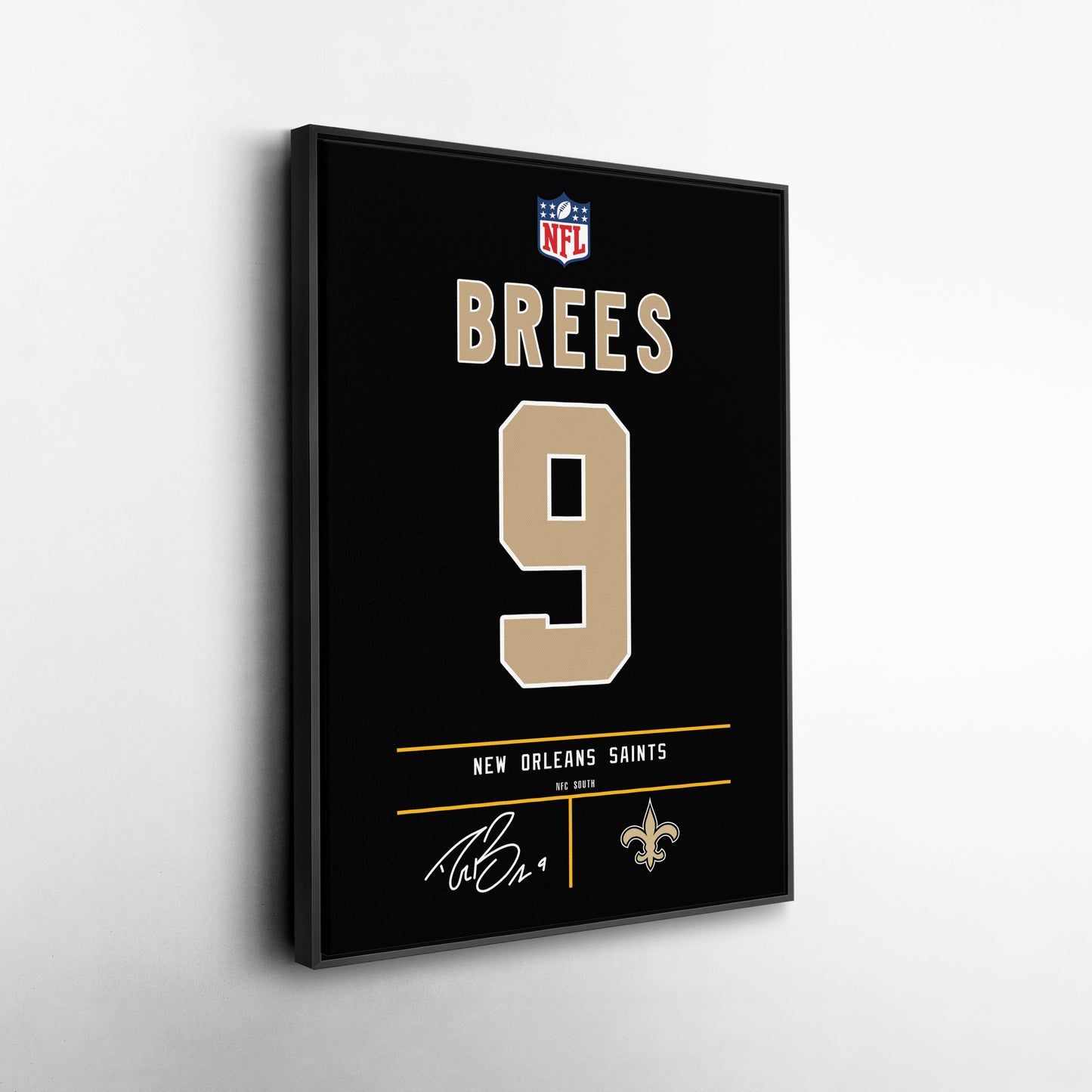 Drew Brees Saints Jersey Canvas Print | Wall Art Decor