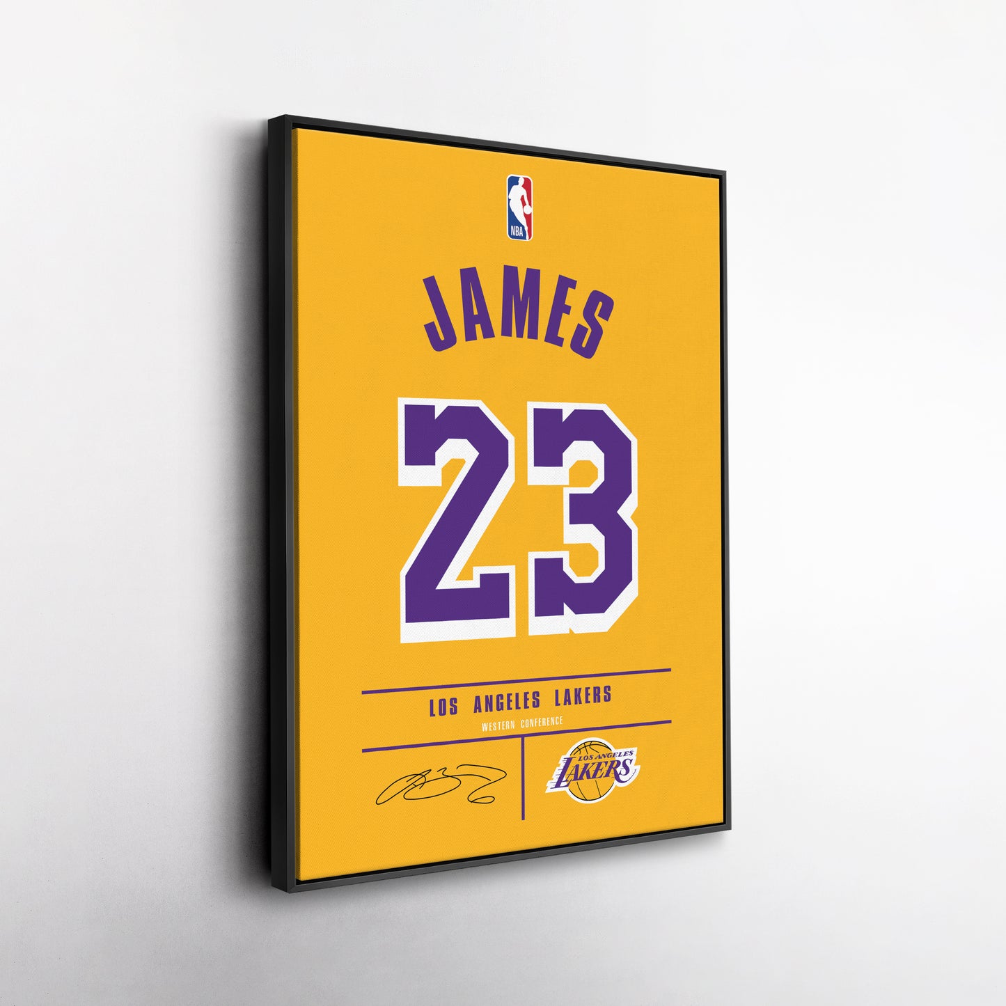 Lebron James Lakers #23 Jersey Canvas Print | Wall Art Decor