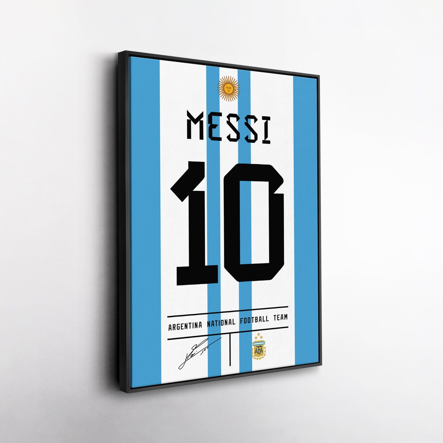 Lionel Messi Argentina Jersey Canvas Print | Soccer Wall Art Decor