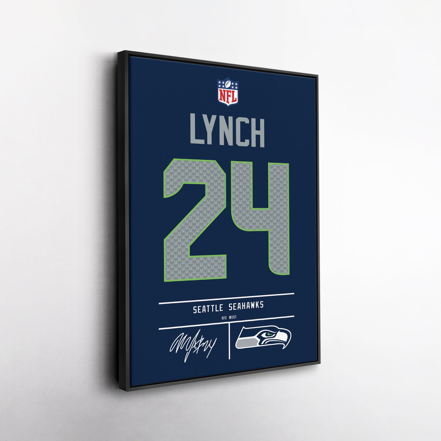 Marshawn Lynch Seahawks Jersey Canvas Print | Wall Art Decor