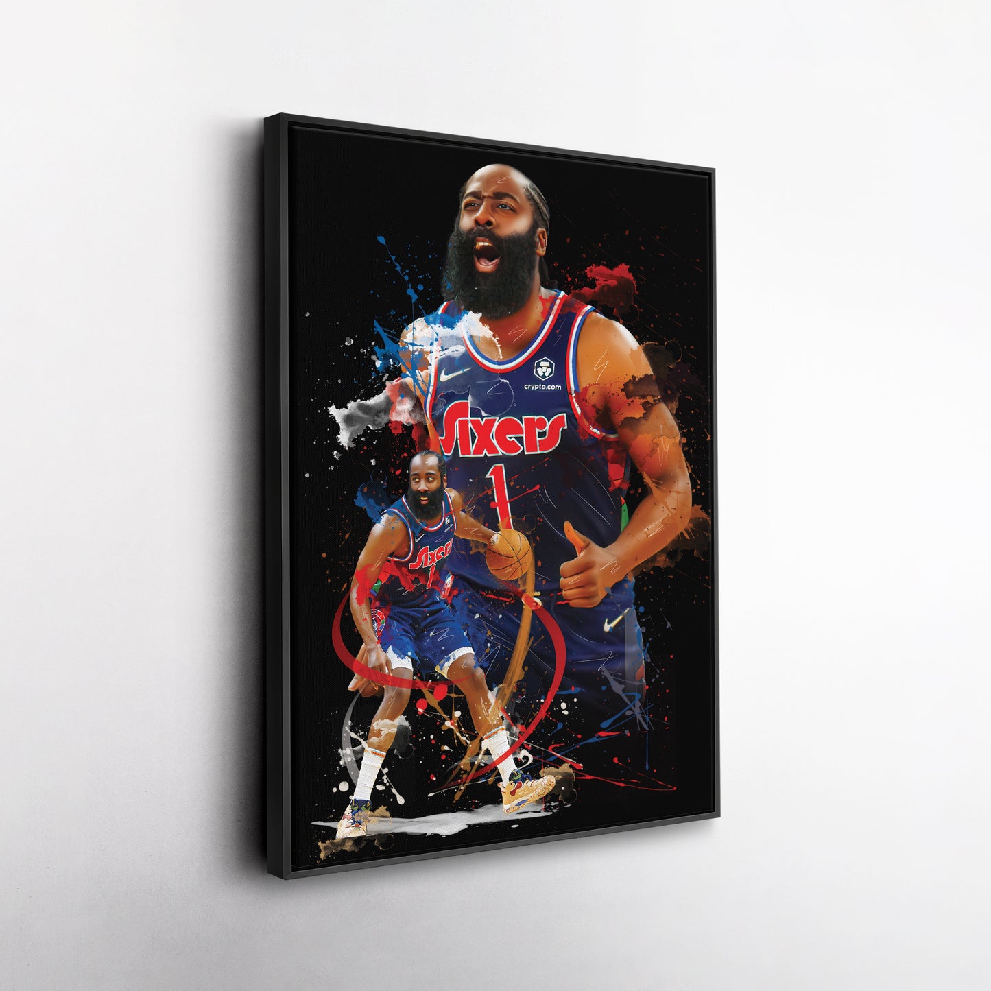 James Harden 76ers Canvas Print | Philadelphia Basketball Wall Art