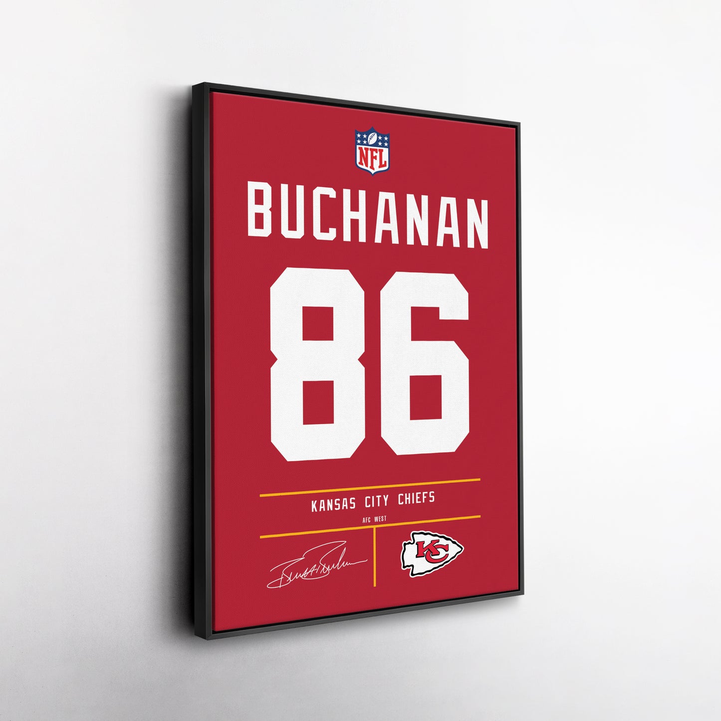 Buck Buchanan Chiefs Jersey Canvas Print | Wall Art Decor