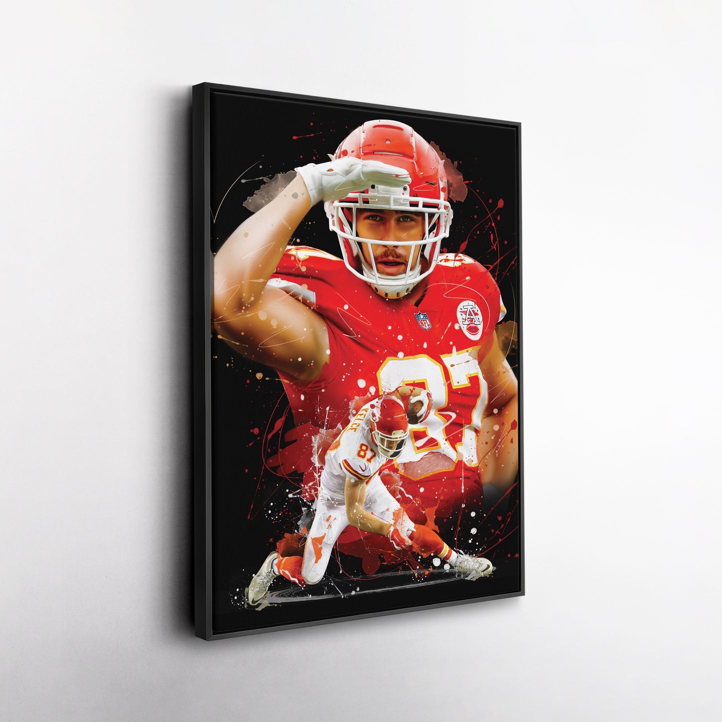 Travis Kelce Chiefs Canvas Print | Kansas City Football Wall Art
