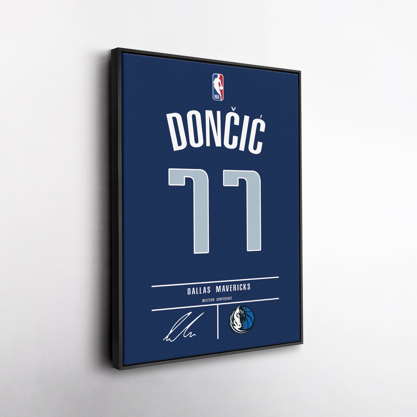 Luka Doncic Mavericks Jersey Canvas Print | Wall Art Decor