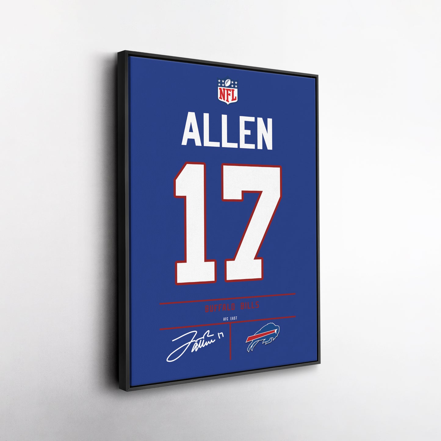 Josh Allen Bills Jersey Canvas Print | Wall Art Decor