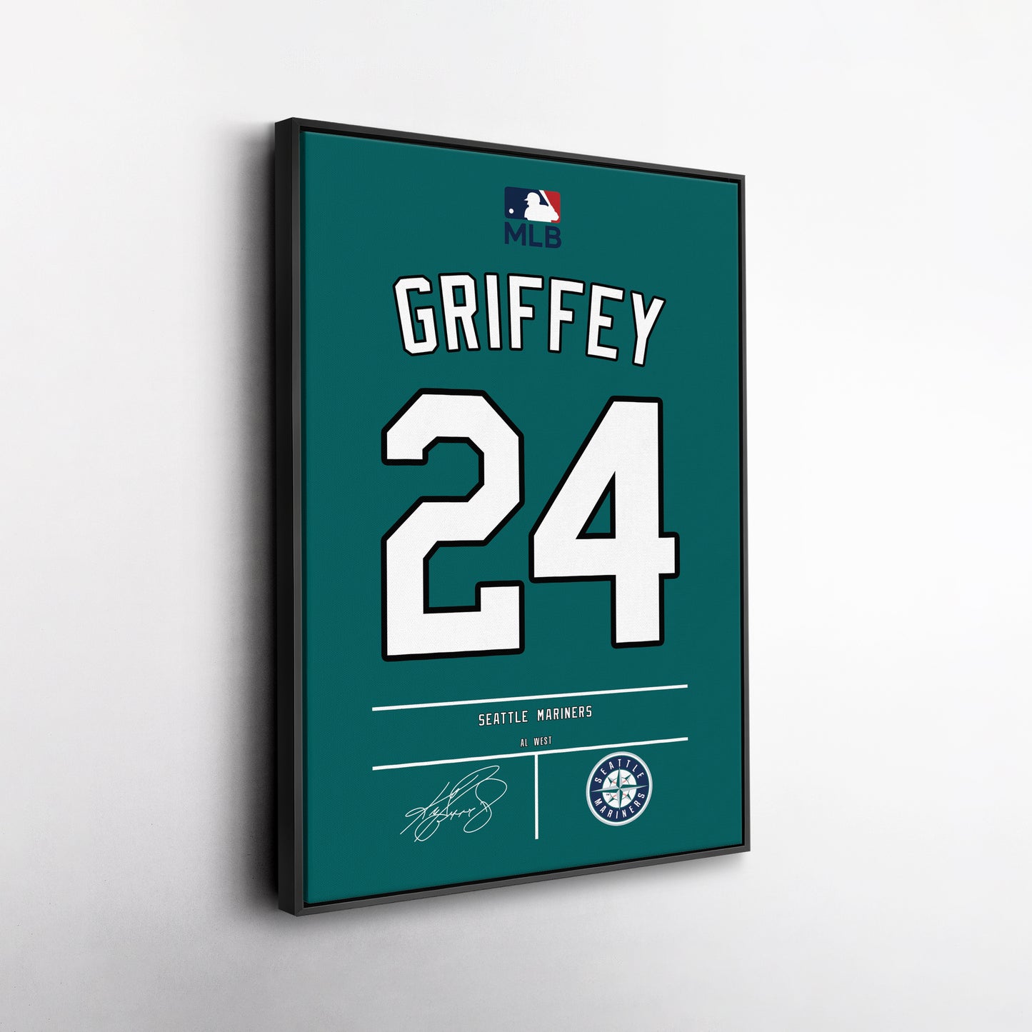 Ken Griffey Jr. Mariners Seal Jersey Canvas Print | Wall Art Decor