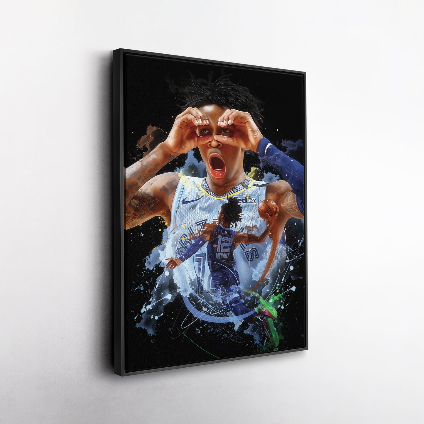 Ja Morant Grizzlies Canvas Print | Memphis Basketball Wall Art