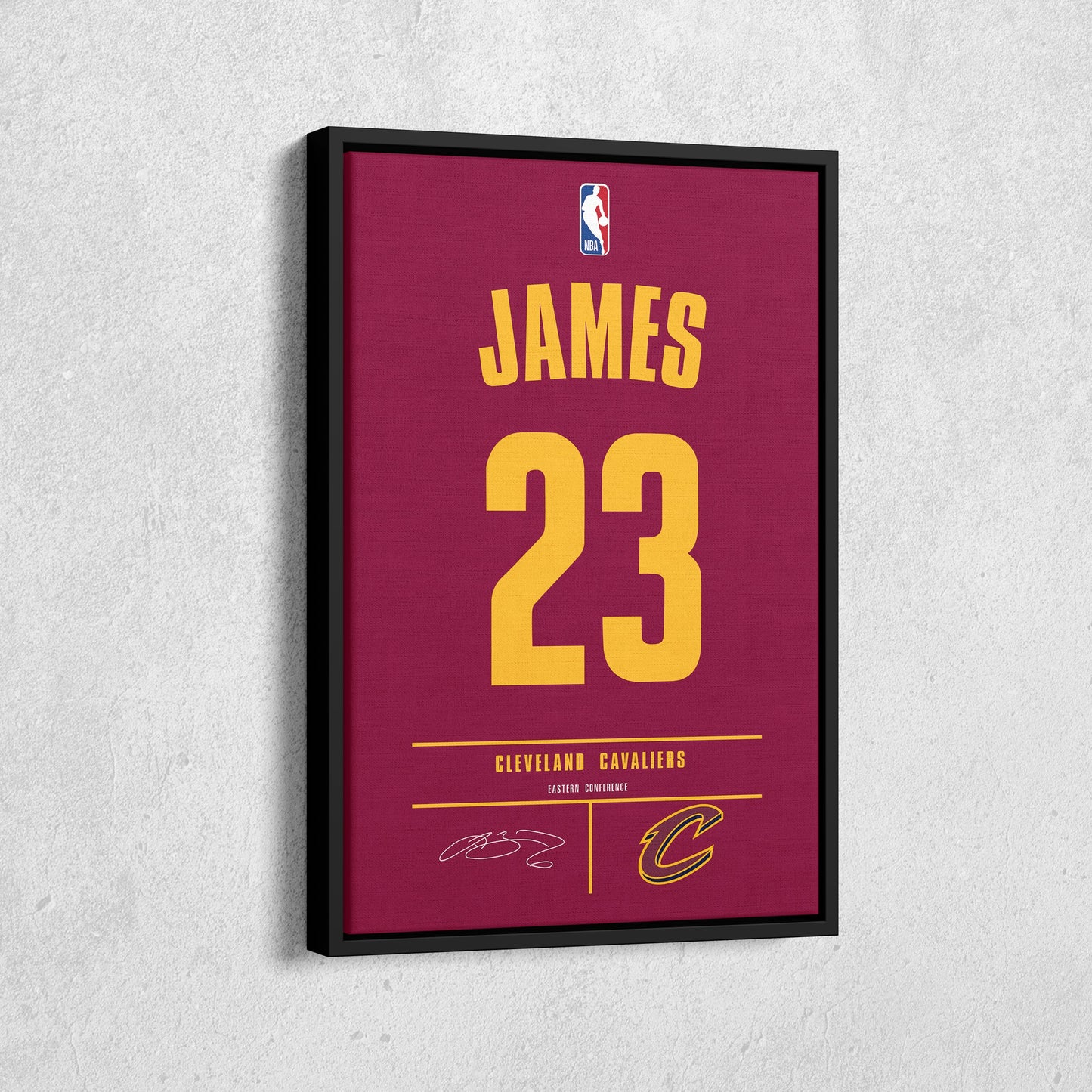 Lebron James Cavaliers Jersey Canvas Print | Wall Art Decor