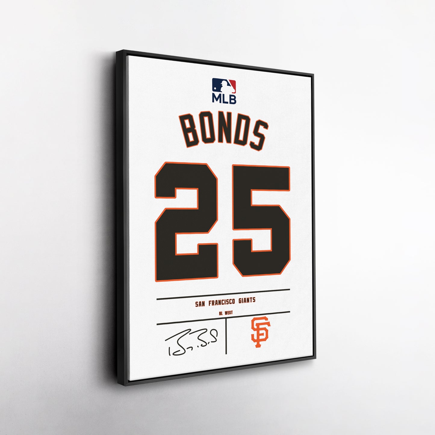 Barry Bonds Giants Jersey Canvas Print | Wall Art Decor
