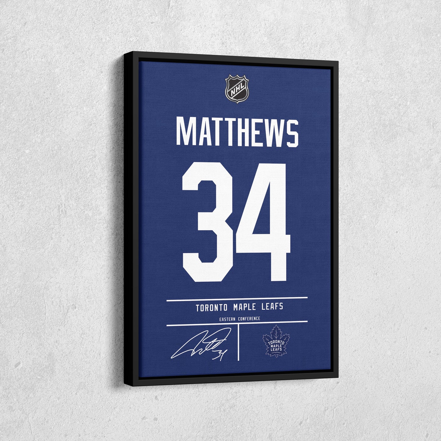Auston Matthews Maple Leafs Jersey Canvas Print | Wall Art Decor