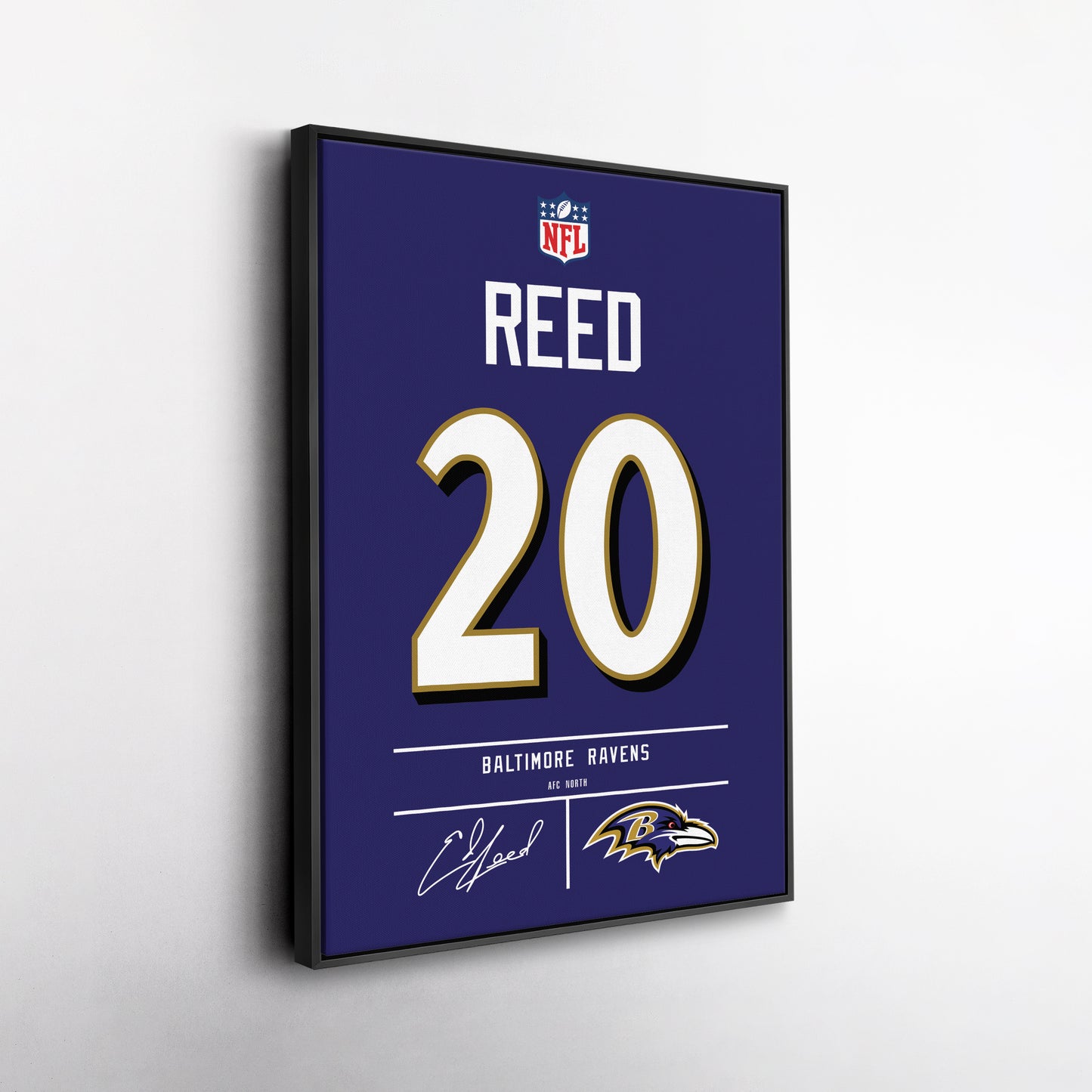 Ed Reed Ravens Jersey Canvas Print | Wall Art Decor