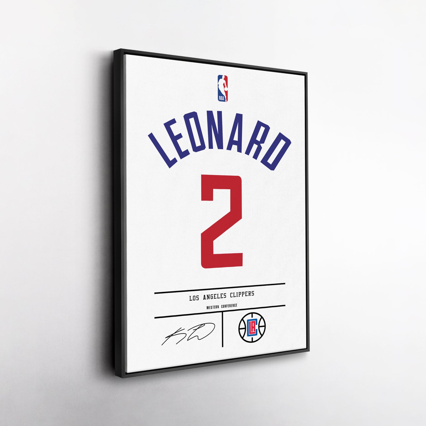 Kawhi Leonard Clippers Jersey Canvas Print | Wall Art Decor