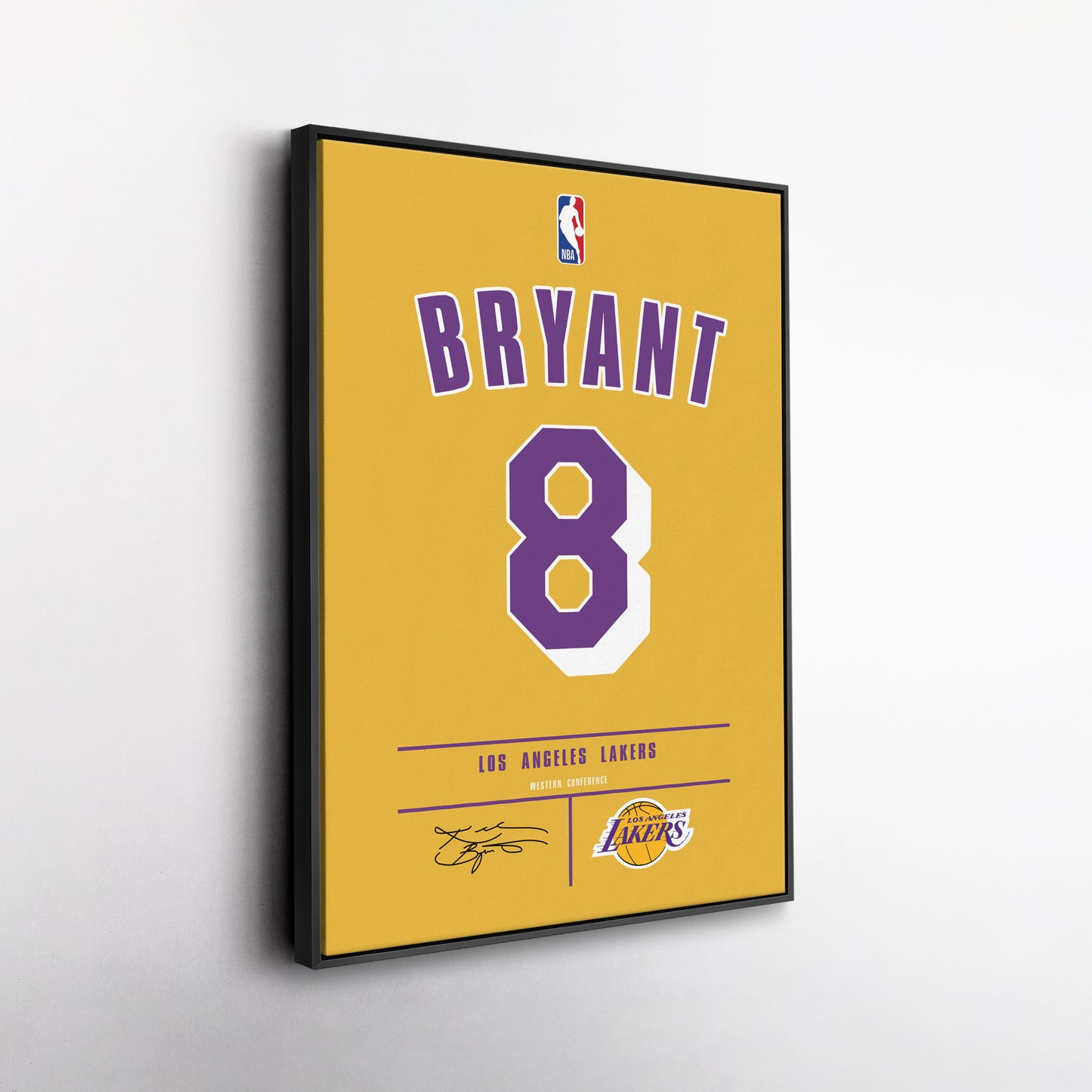 Kobe Bryant Lakers Jersey Canvas Print | Wall Art Decor