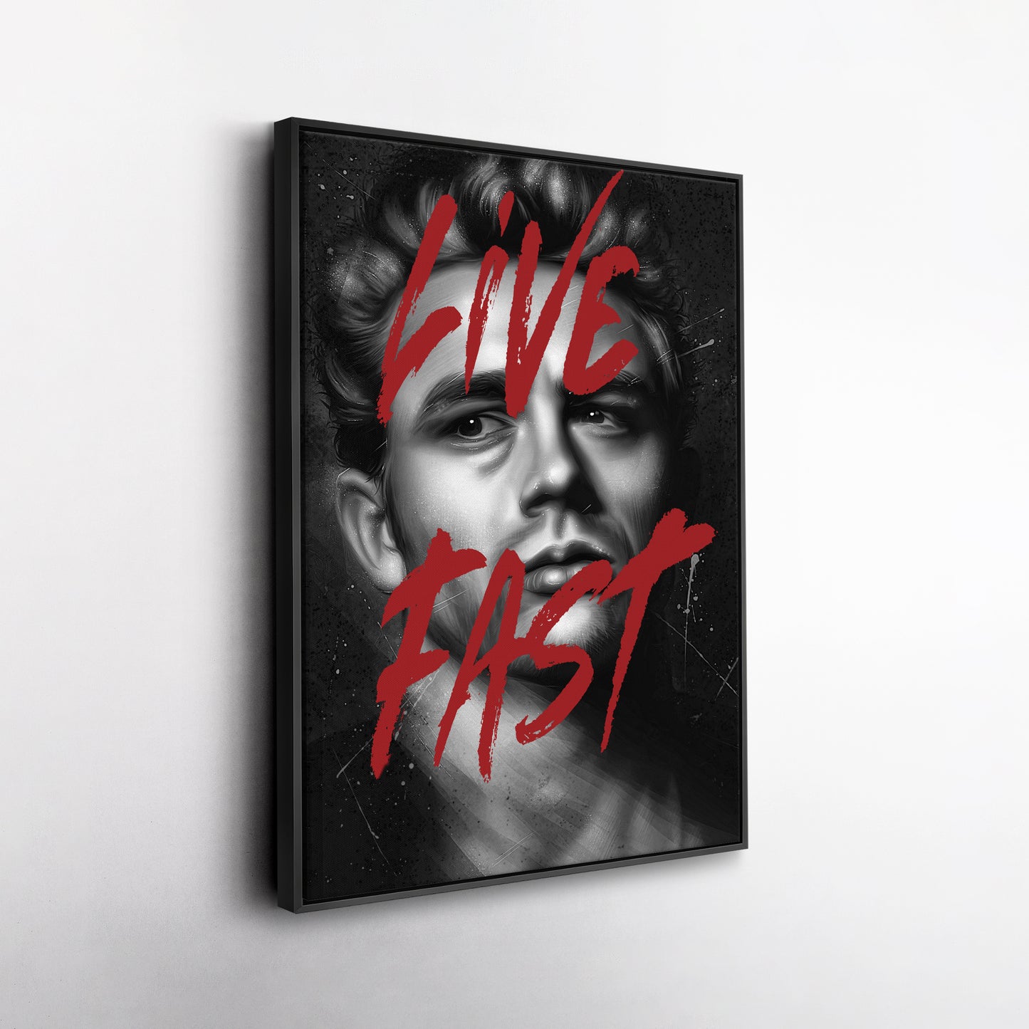 James Dean 'Live Fast' Canvas Print | Rebel Icon Wall Art