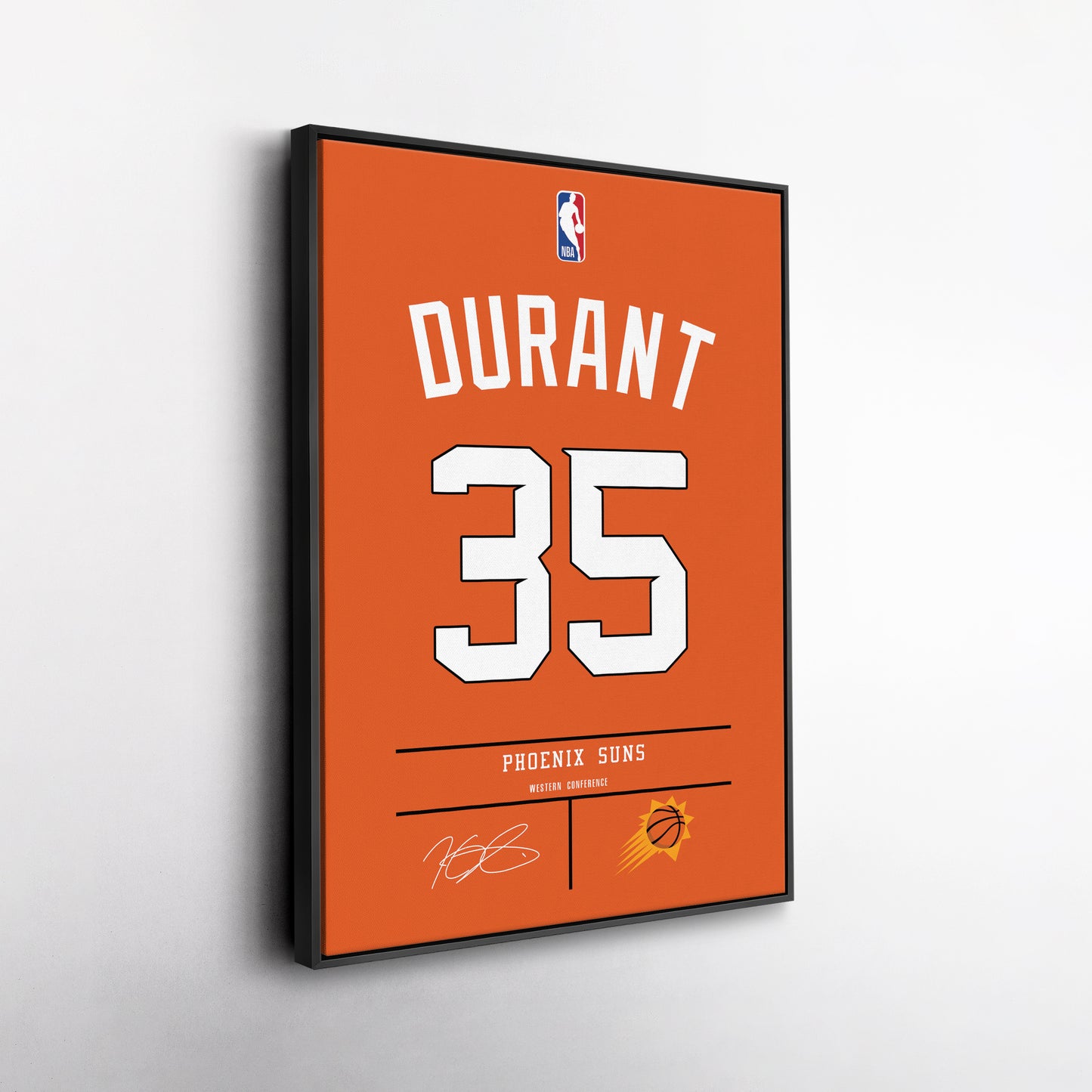 Kevin Durant Suns Jersey Canvas Print | Wall Art Decor