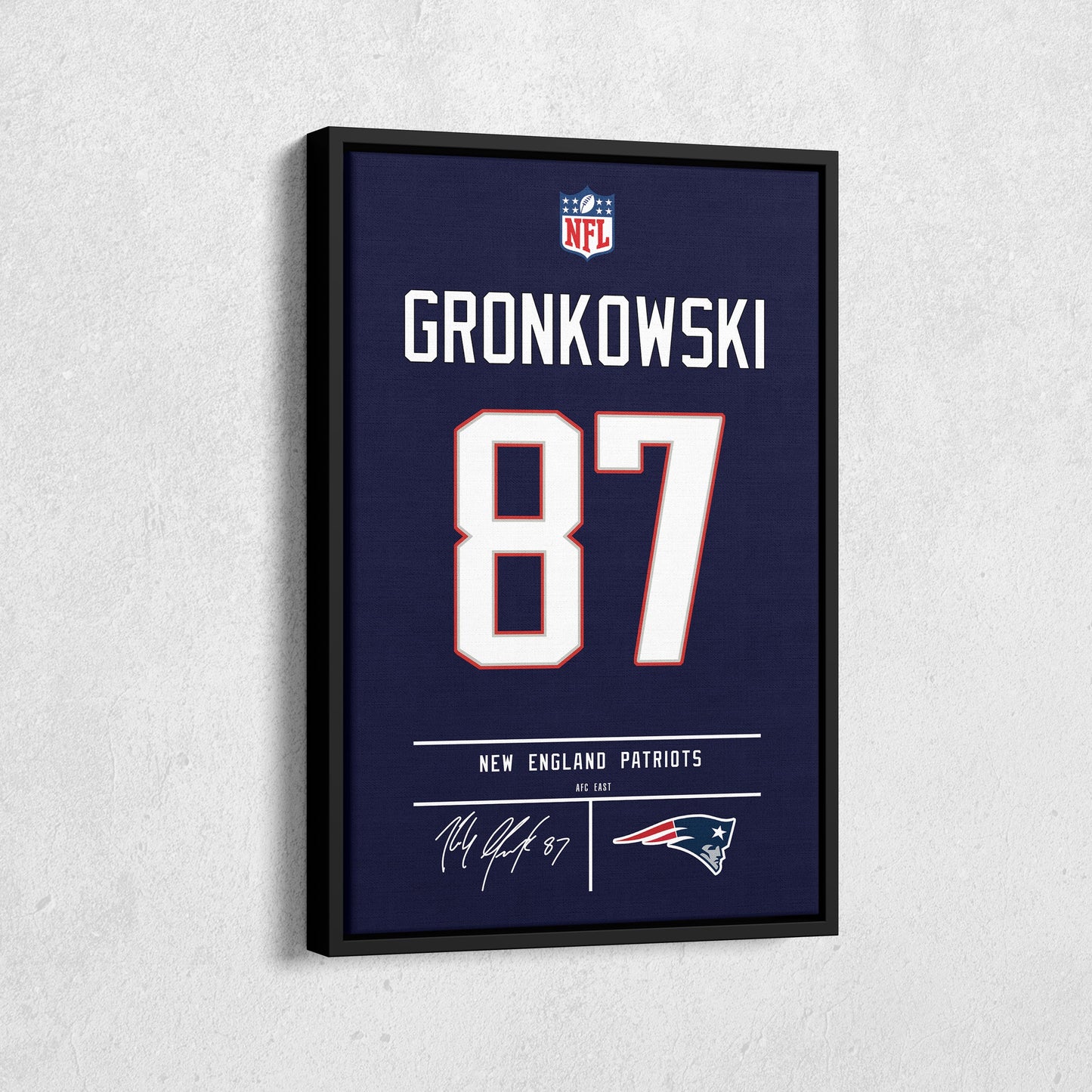 Rob Gronkowski Patriots Jersey Canvas Print | Wall Art Decor
