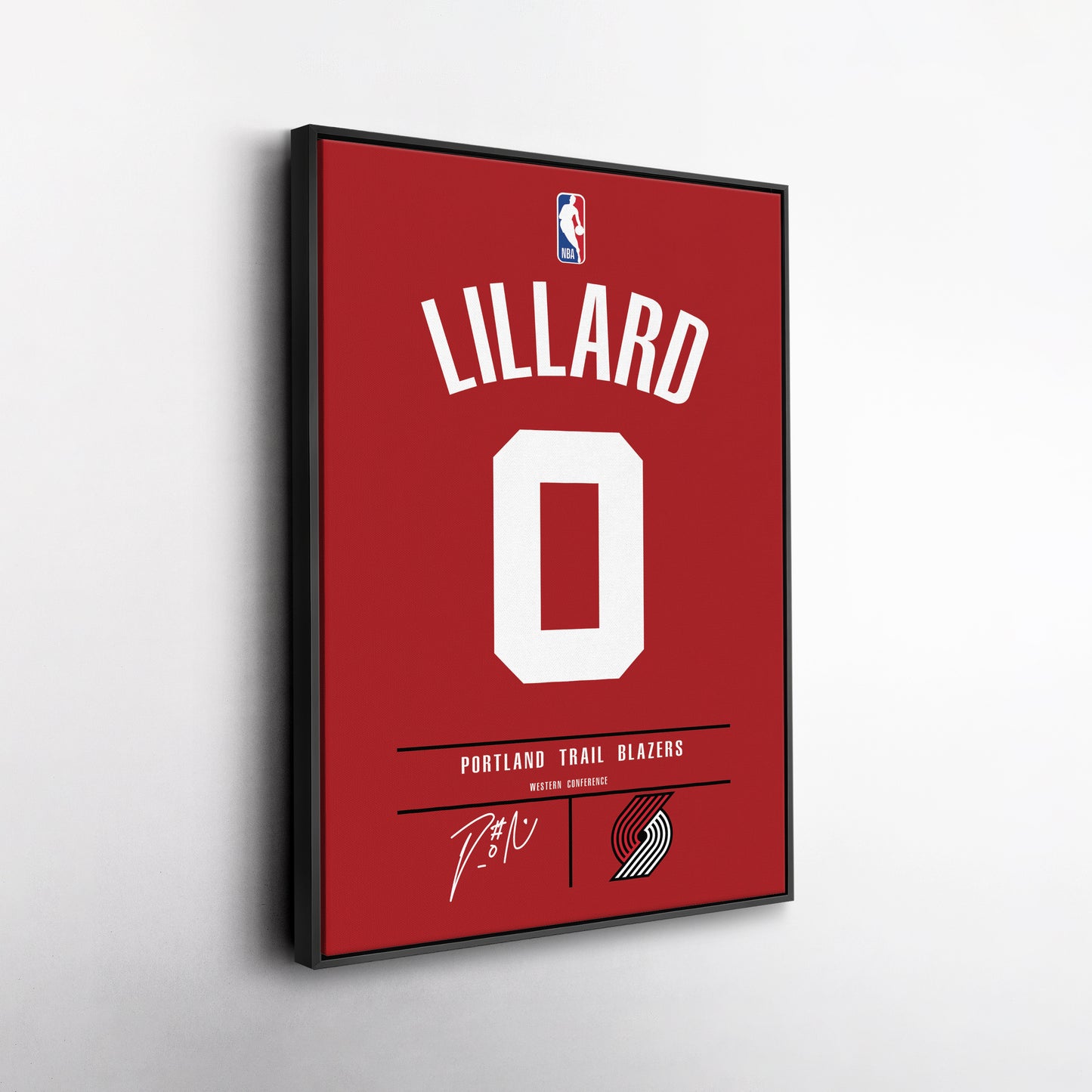 Damian Lillard Blazers Jersey Canvas Print | Wall Art Decor