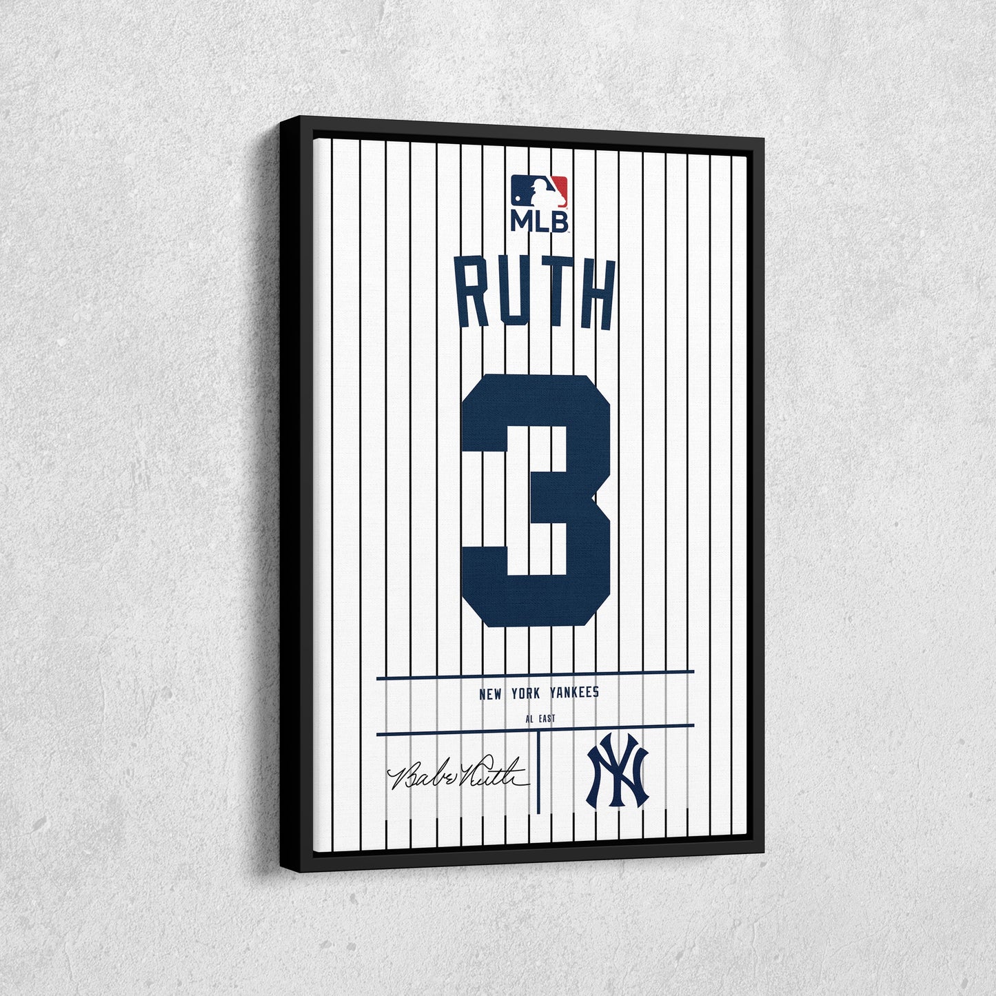 Babe Ruth Yankees Jersey Canvas Print | Wall Art Decor