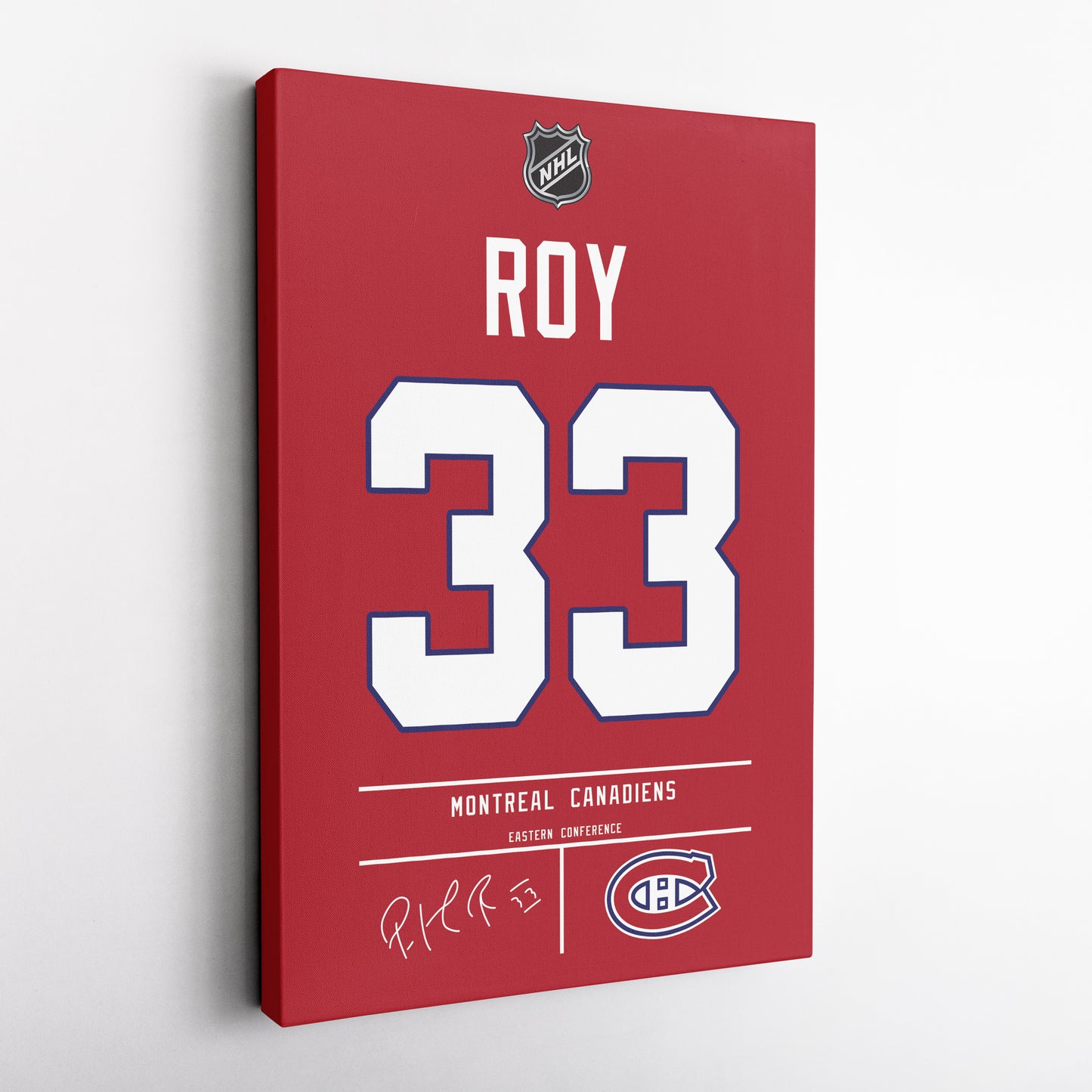 Patrick Roy Canadiens Jersey Canvas Print | Wall Art Decor