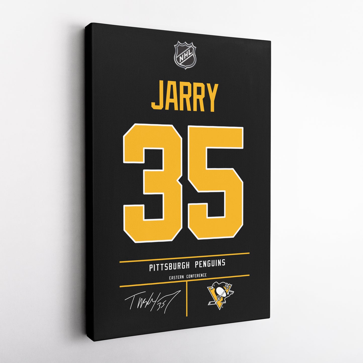 Tristan Jarry Penguins Jersey Canvas Print | Wall Art Decor