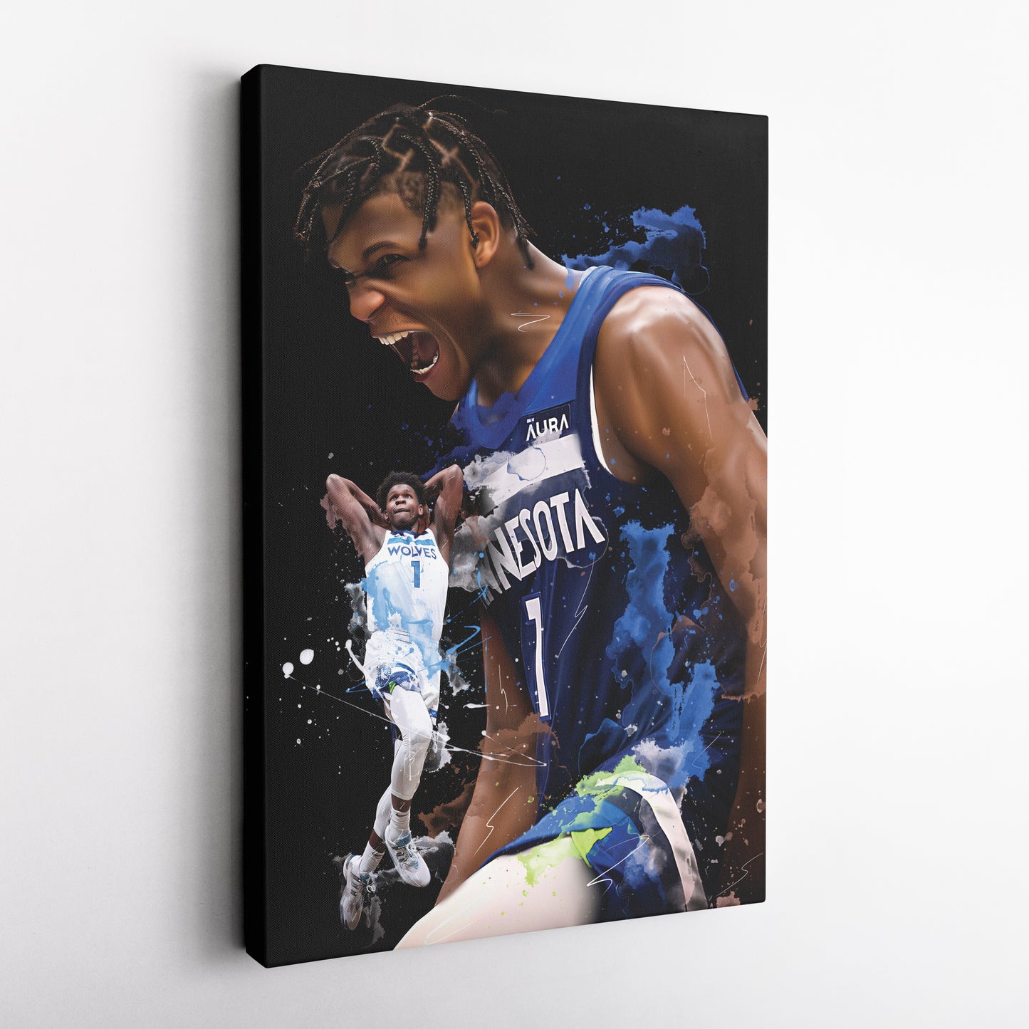 Anthony Edwards Timberwolves Canvas Print | Minnesota Basketball Wall Art