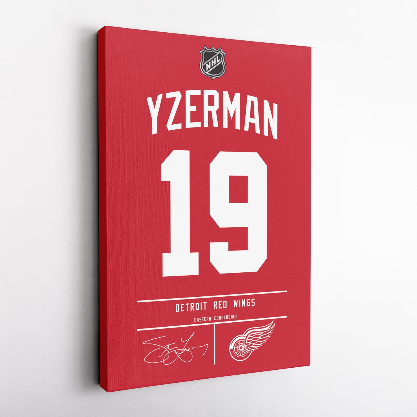 Steve Yzerman Red Wings Jersey Canvas Print | Wall Art Decor