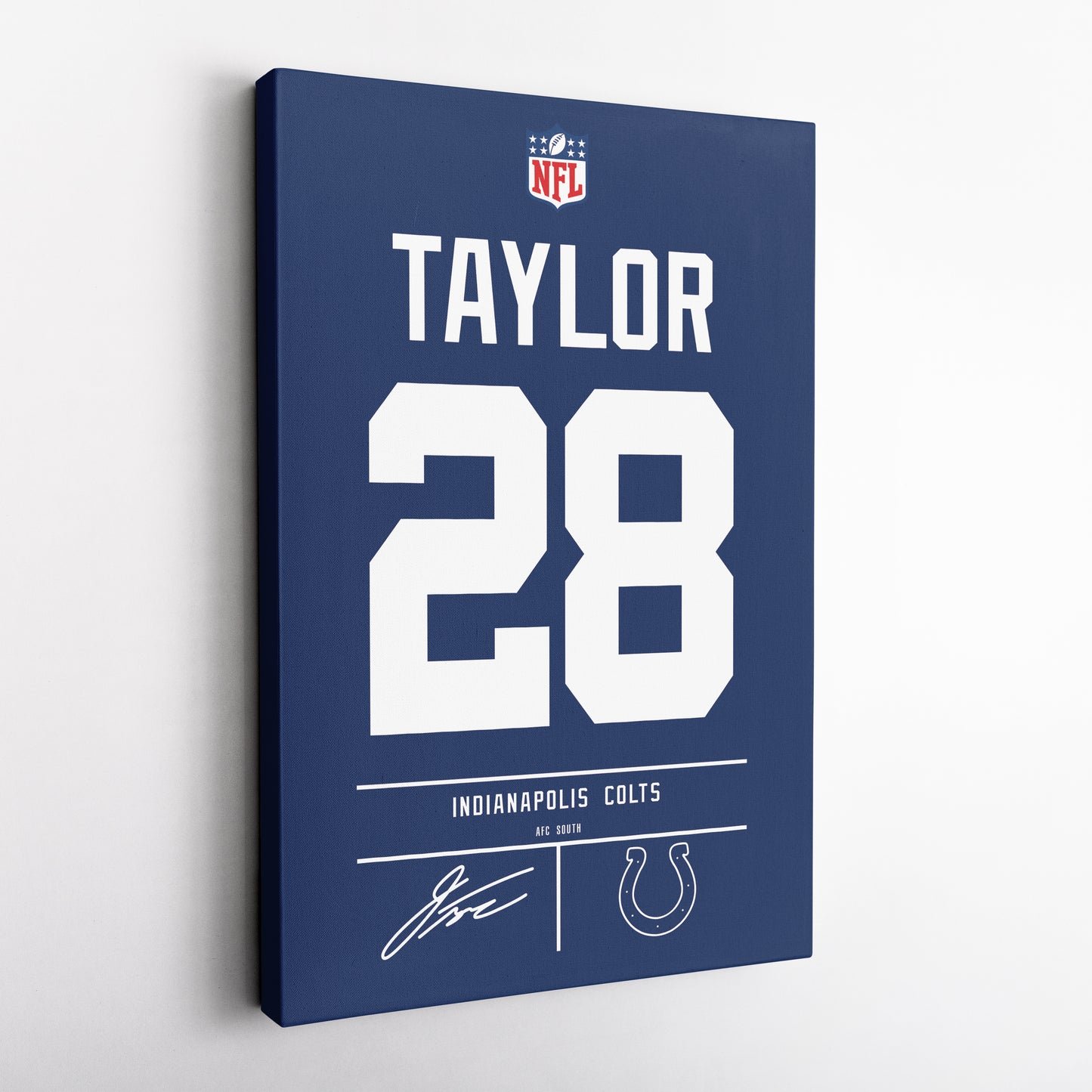 Jonathan Taylor Colts Jersey Canvas Print | Wall Art Decor