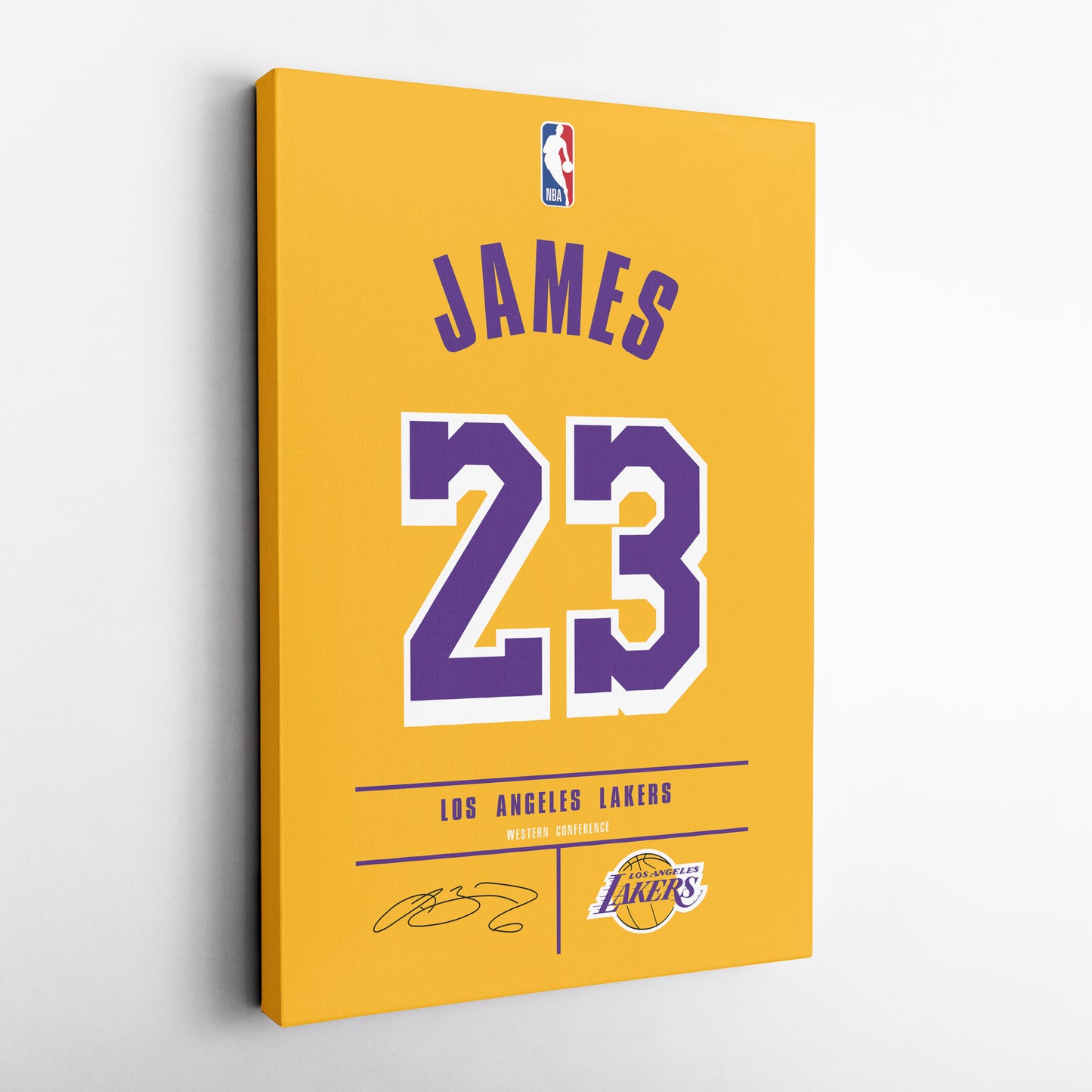 Lebron James Lakers #23 Jersey Canvas Print | Wall Art Decor