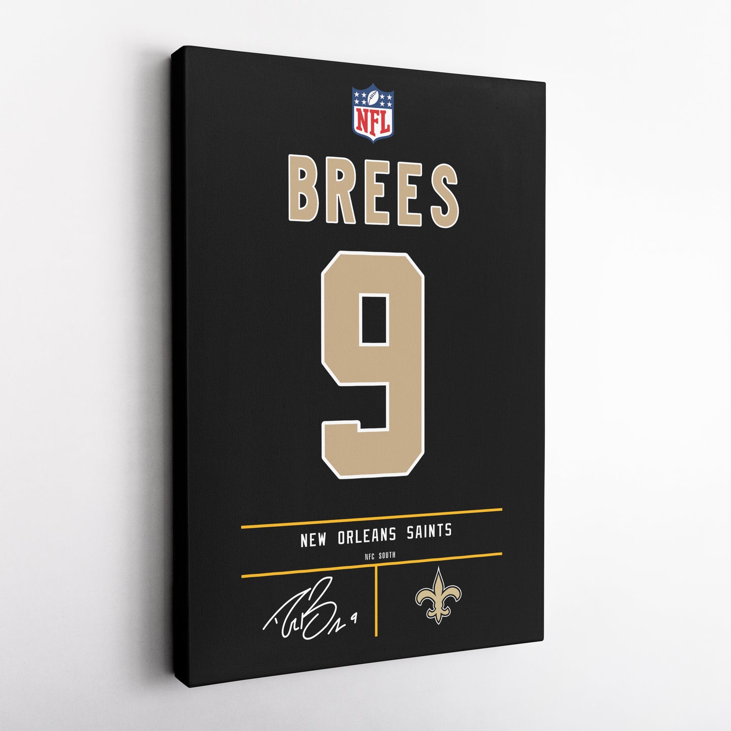 Drew Brees Saints Jersey Canvas Print | Wall Art Decor