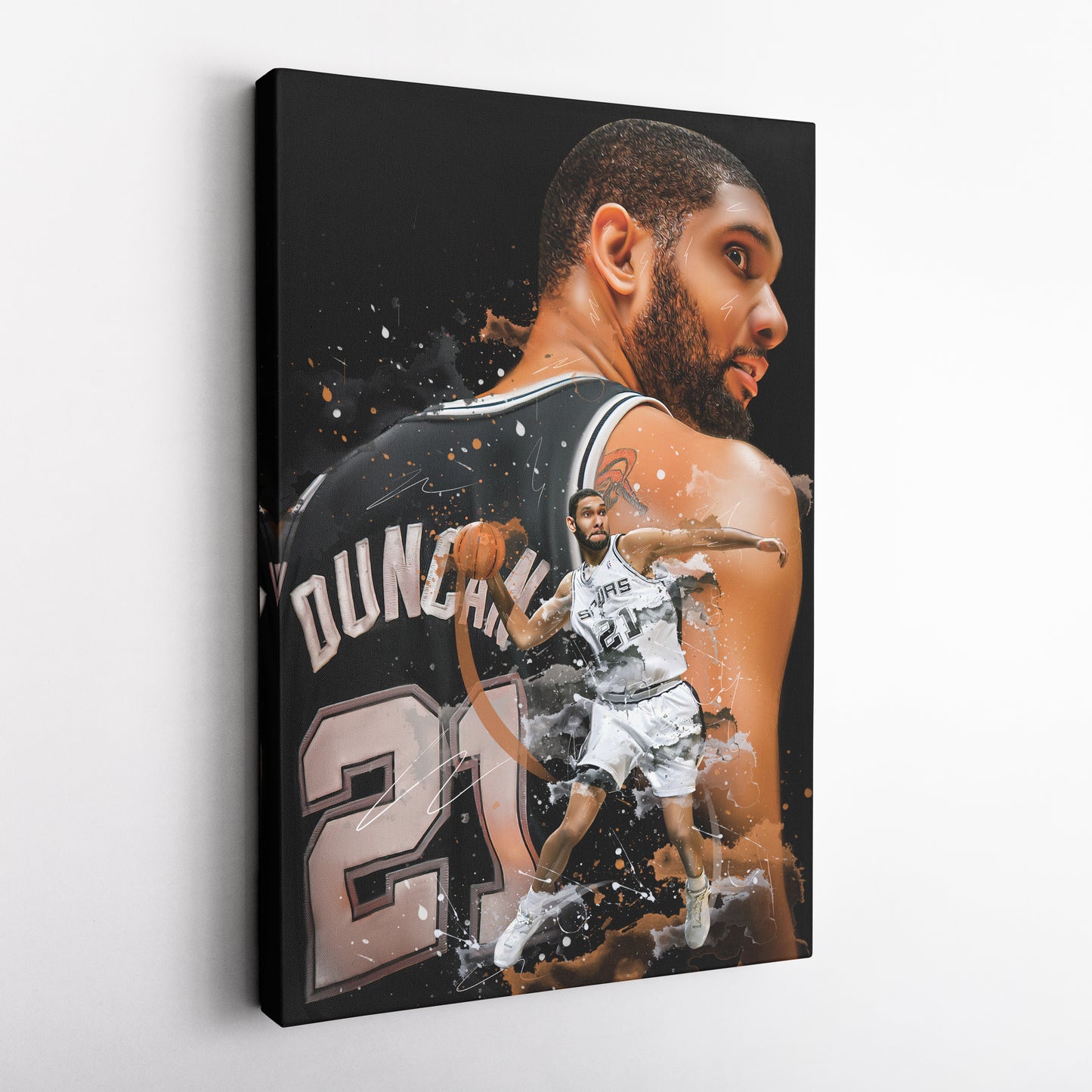 Tim Duncan Spurs Canvas Print | San Antonio Basketball Wall Art
