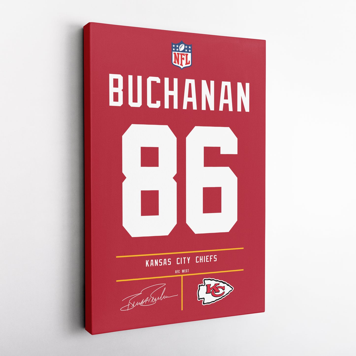 Buck Buchanan Chiefs Jersey Canvas Print | Wall Art Decor