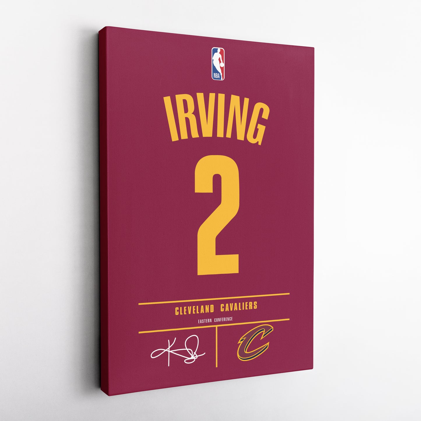 Kyrie Irving Cavaliers Jersey Canvas Print | Wall Art Decor