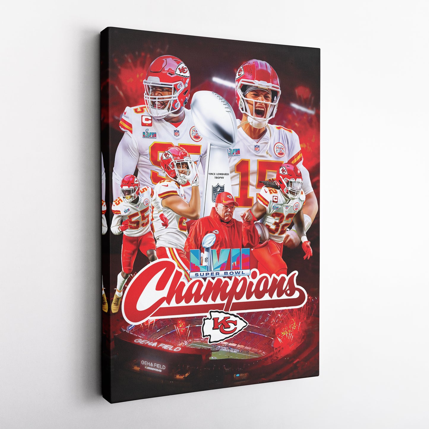 Kansas City Chiefs Super Bowl LVII Champions Canvas Print | NFL Wall Art