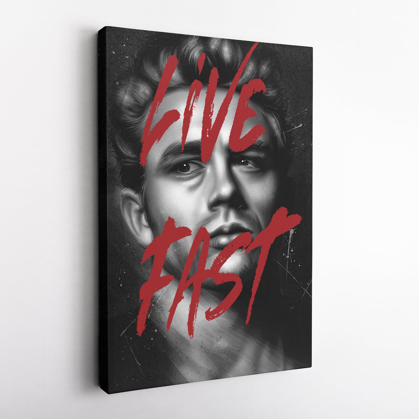 James Dean 'Live Fast' Canvas Print | Rebel Icon Wall Art