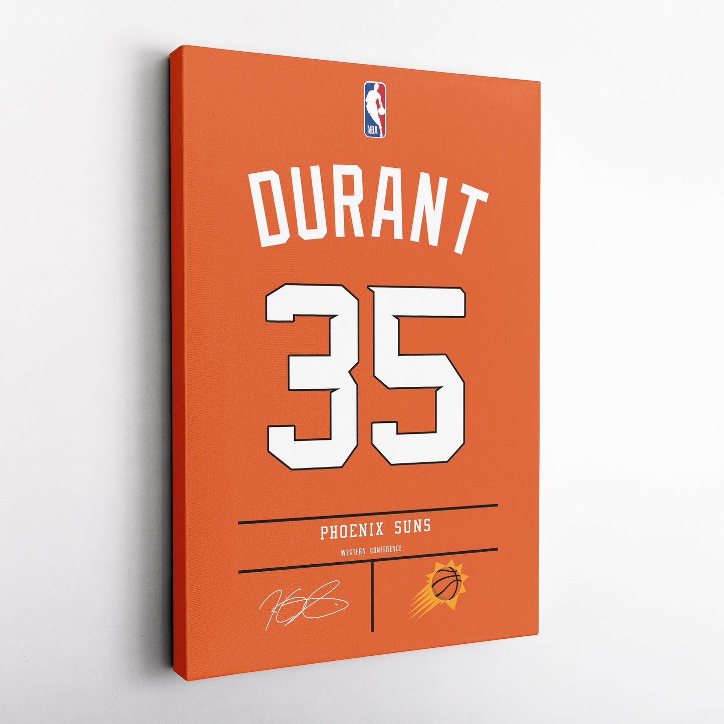 Kevin Durant Suns Jersey Canvas Print | Wall Art Decor