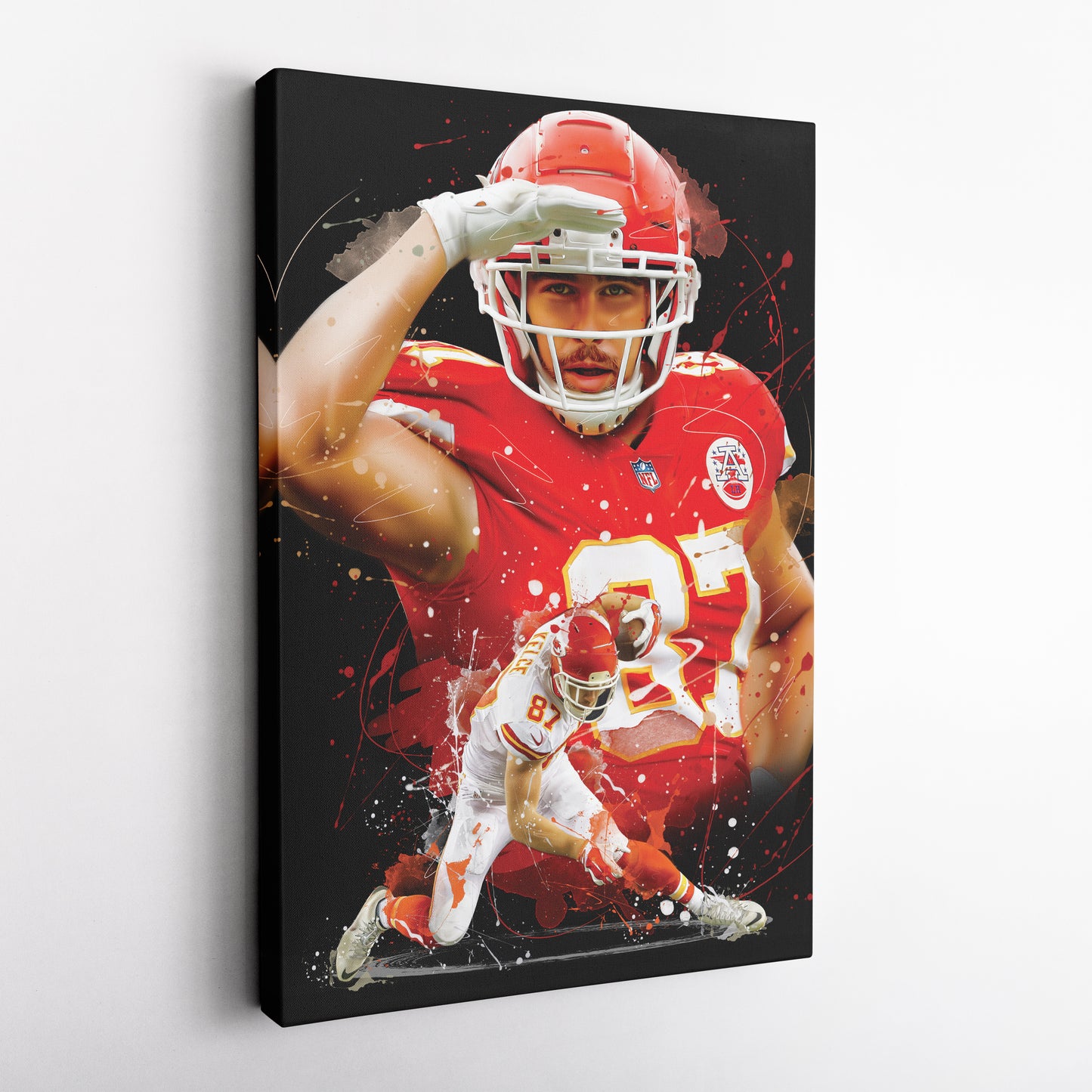 Travis Kelce Chiefs Canvas Print | Kansas City Football Wall Art
