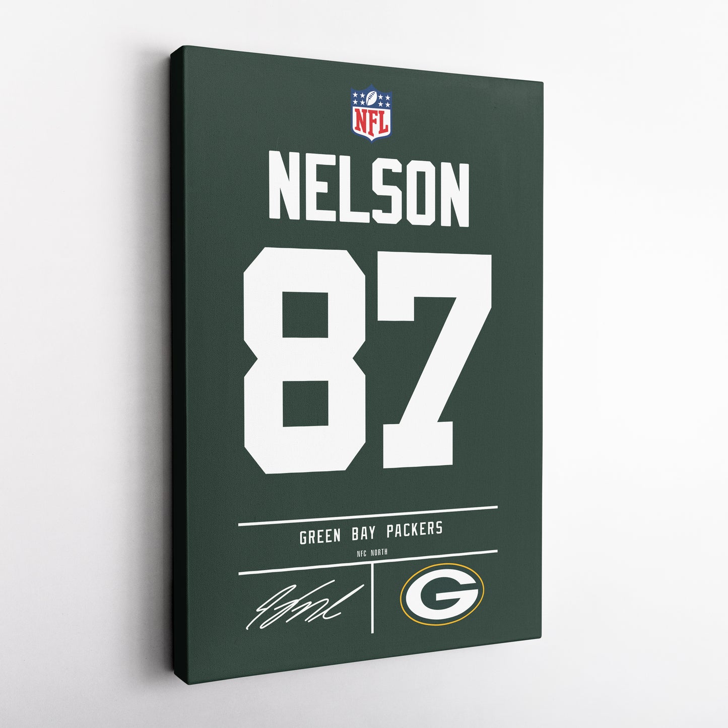 Jordy Nelson Packers Jersey Canvas Print | Wall Art Decor