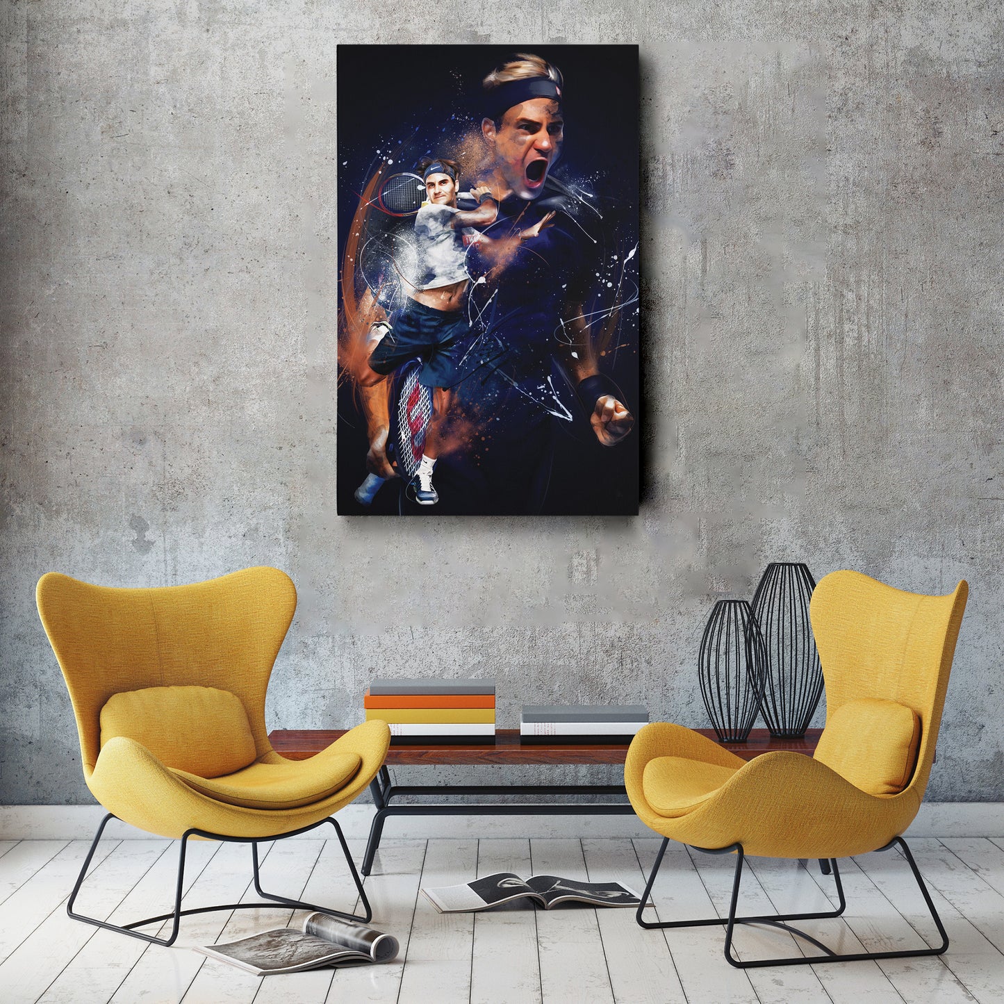 Roger Federer Canvas Print | Tennis Legend Wall Art