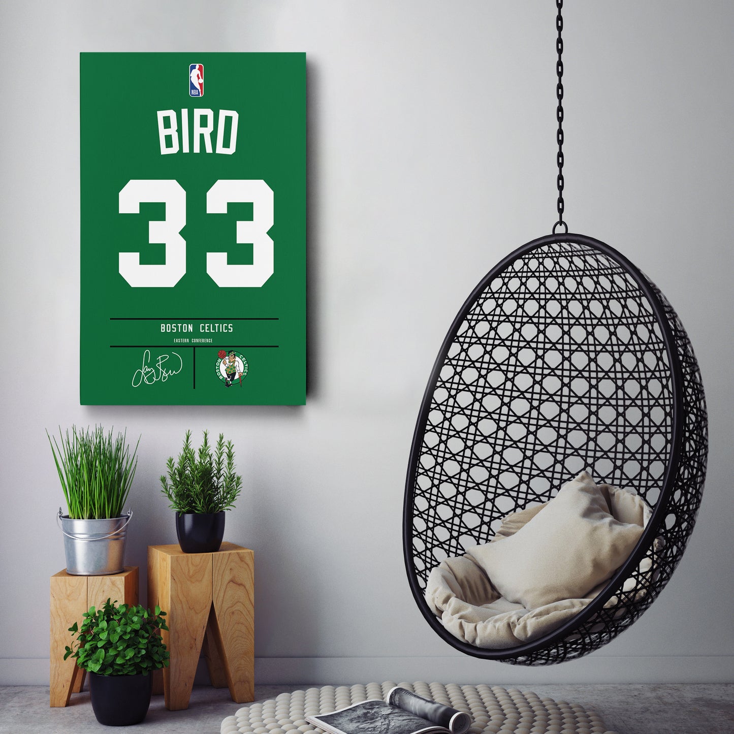 Larry Bird Celtics Jersey Canvas Print | Wall Art Decor