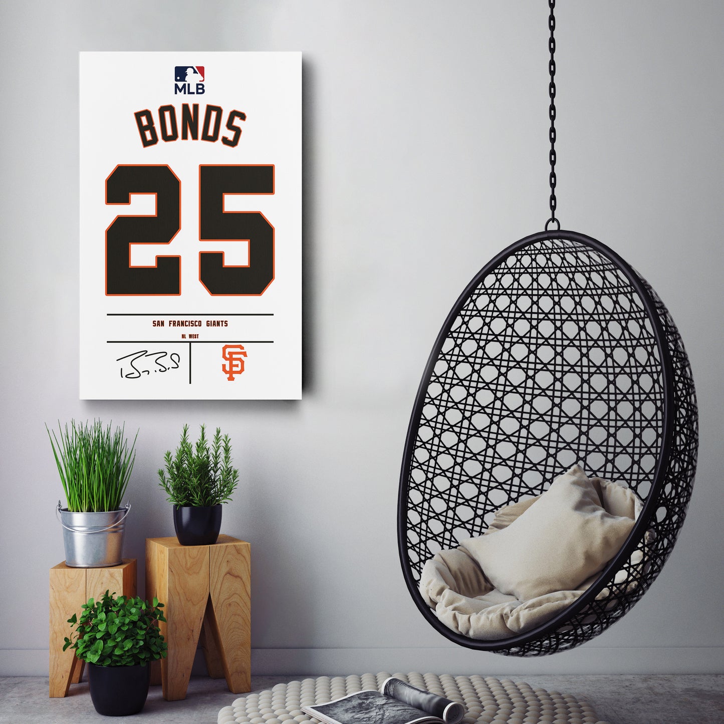 Barry Bonds Giants Jersey Canvas Print | Wall Art Decor