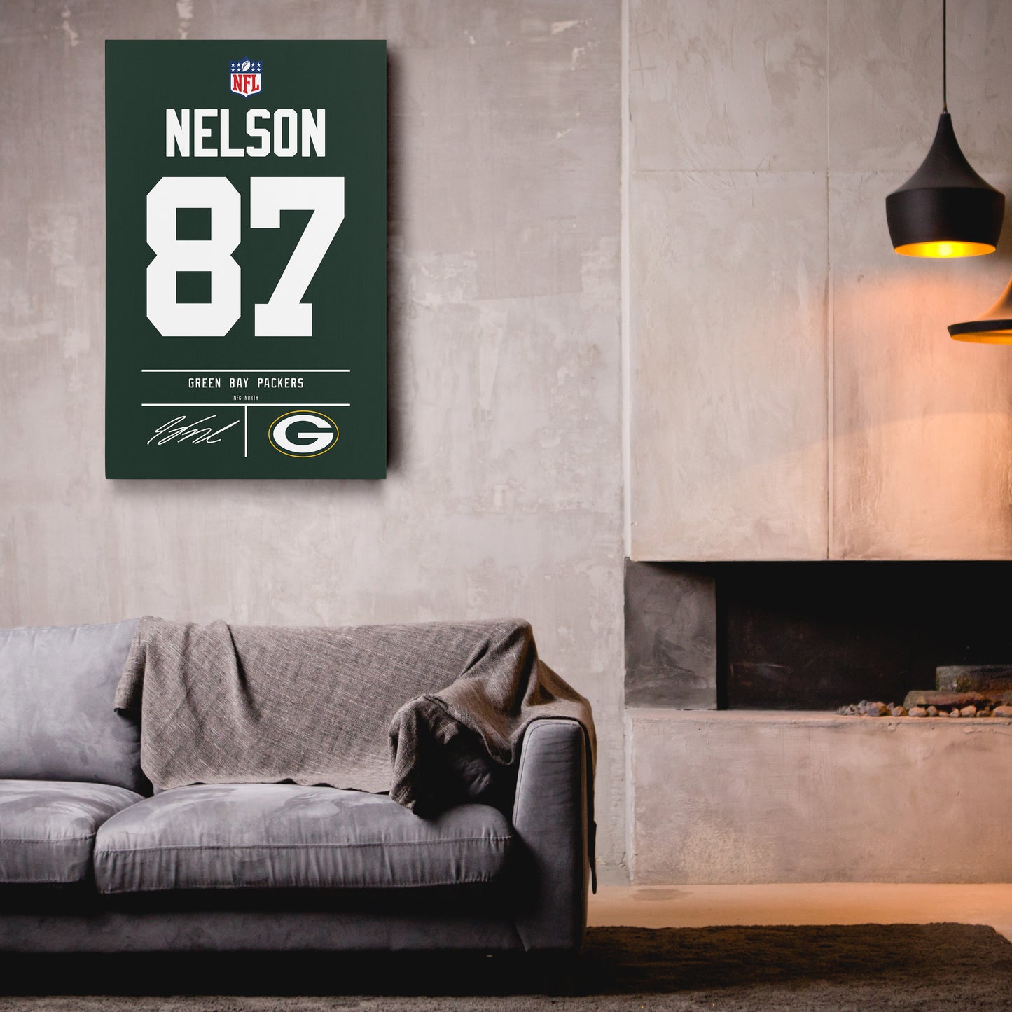Jordy Nelson Packers Jersey Canvas Print | Wall Art Decor