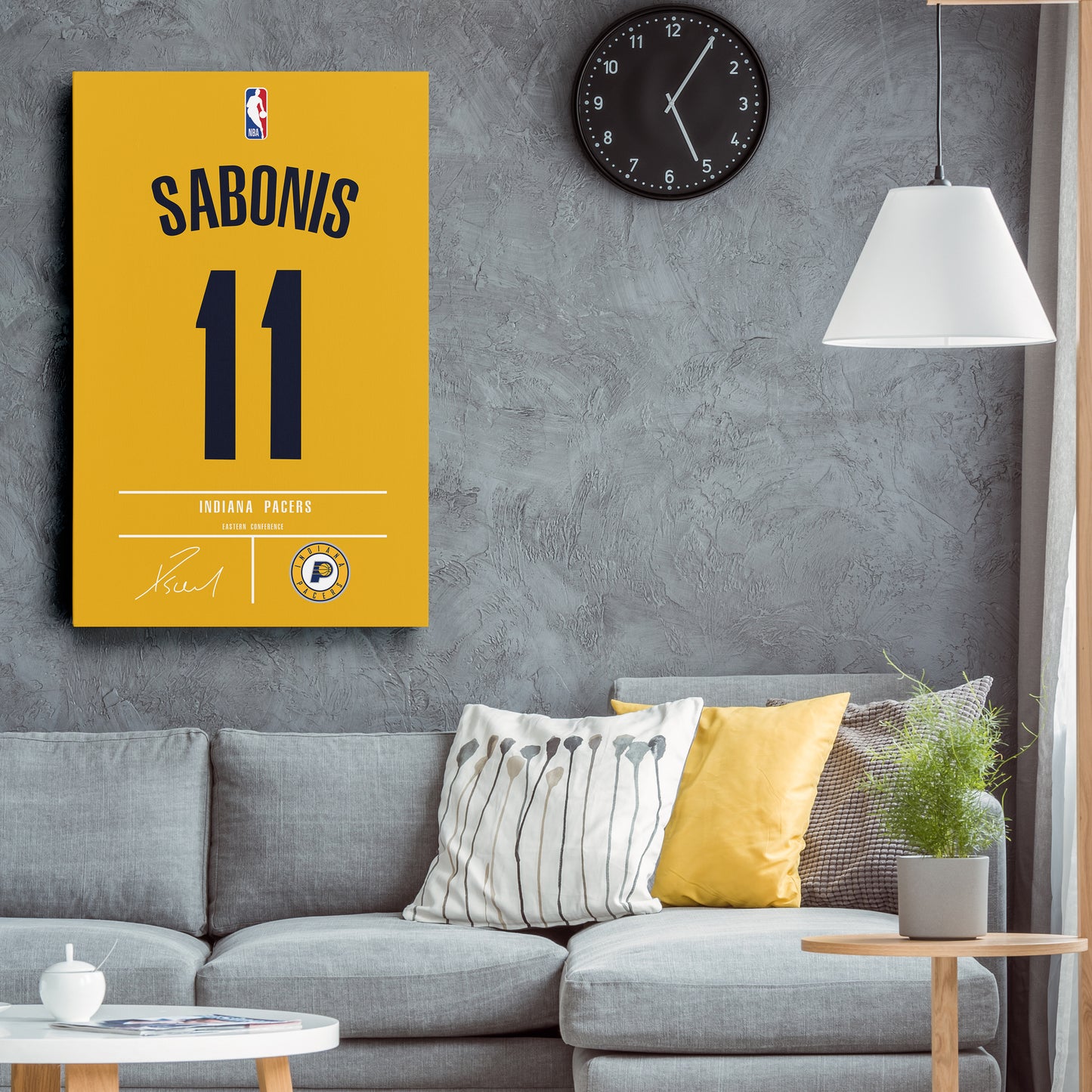 Domantas Sabonis Pacers Jersey Canvas Print | Wall Art Decor