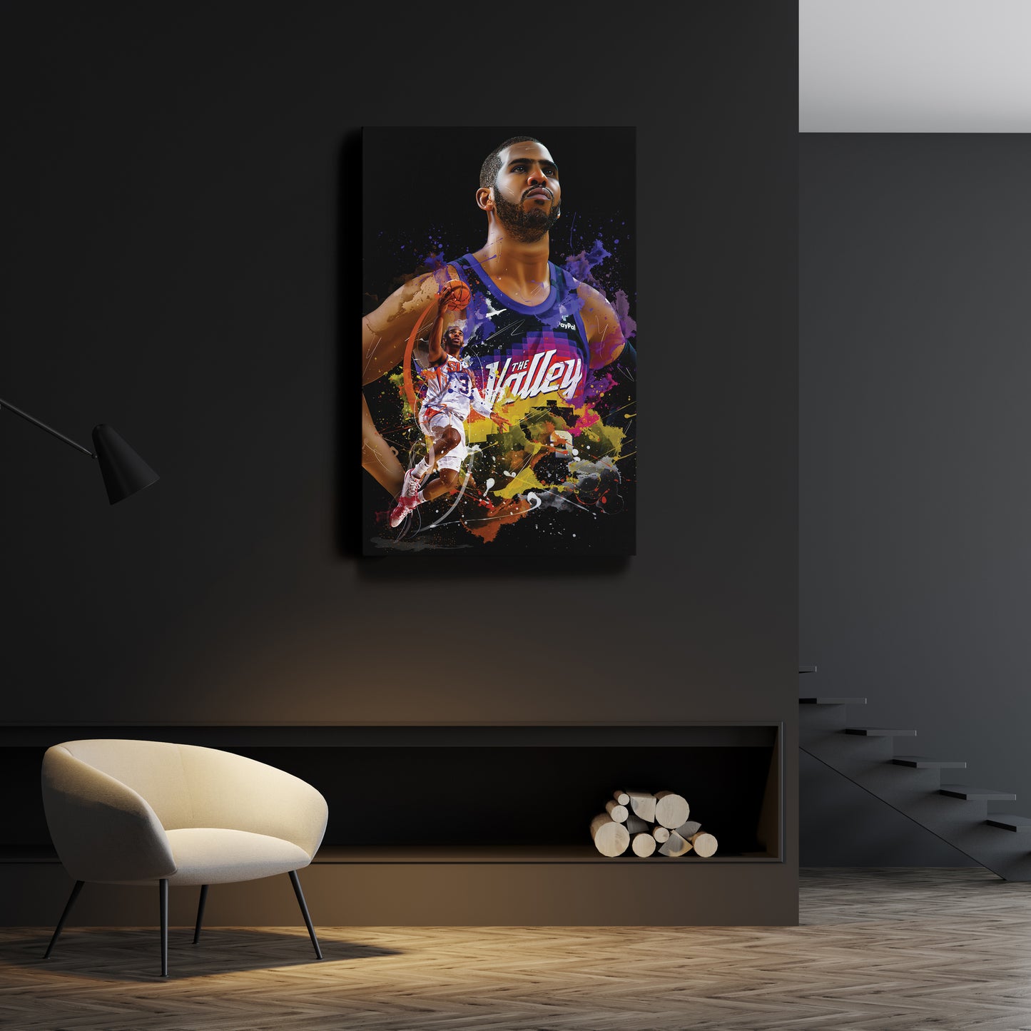 Chris Paul Suns Canvas Print | Phoenix Basketball Wall Art