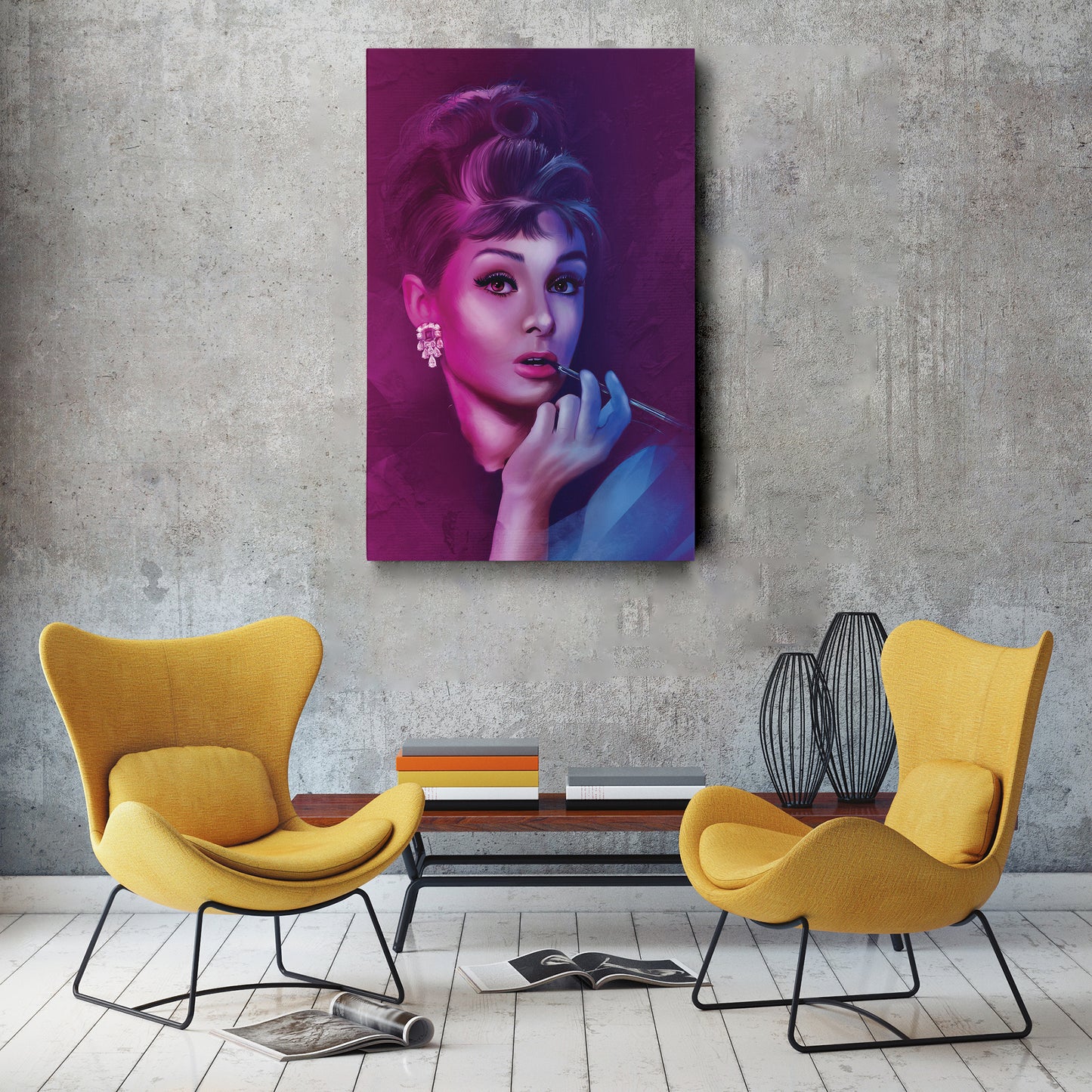 Audrey Hepburn Canvas Print | Iconic Hollywood Wall Art Decor