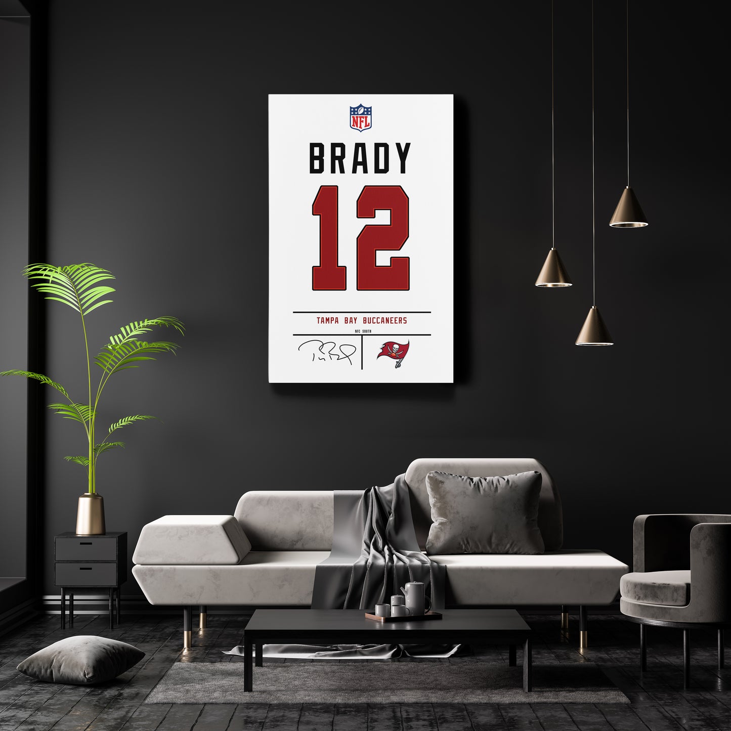 Tom Brady Buccaneers Jersey Canvas Print | Wall Art Decor