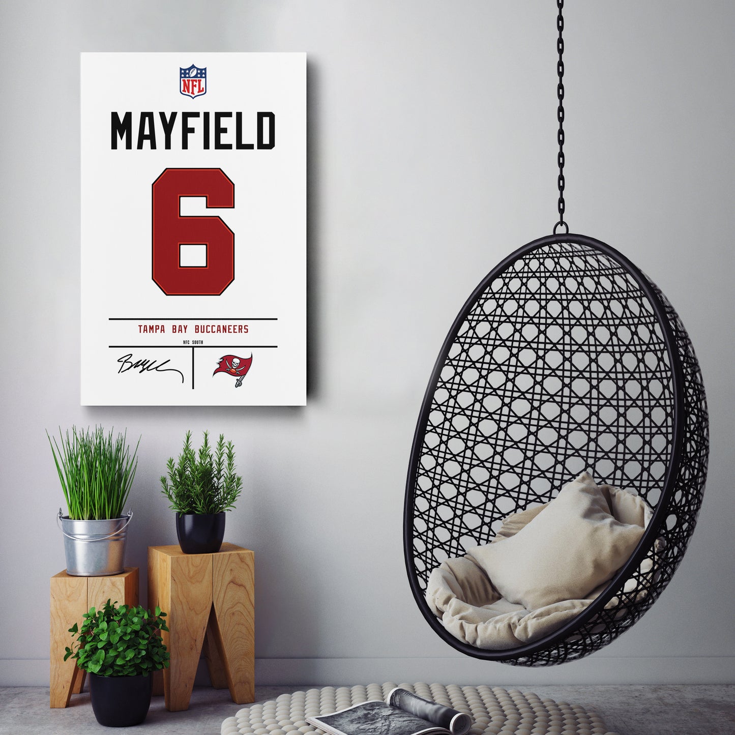 Baker Mayfield Buccaneers Jersey Canvas Print | Wall Art Decor