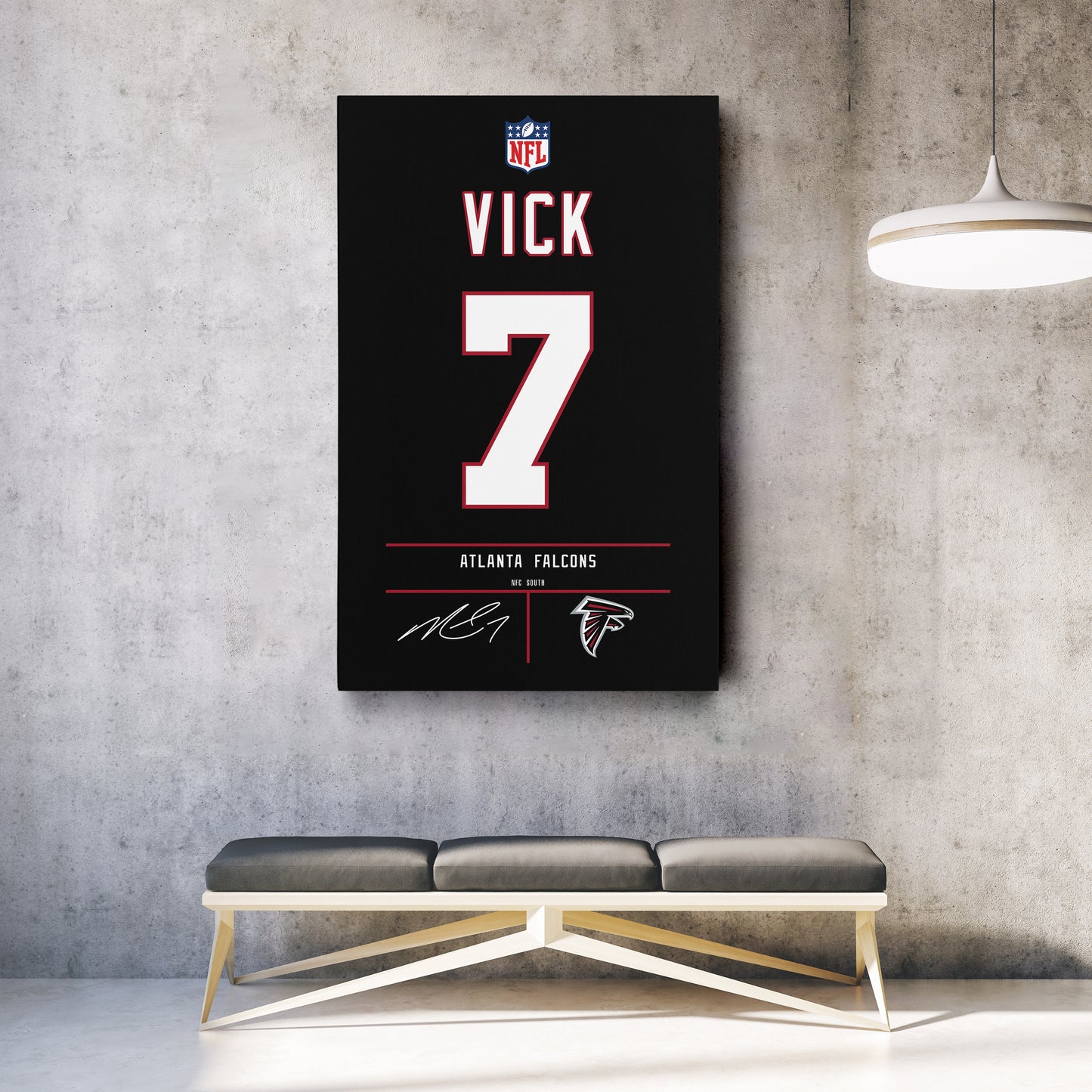 Michael Vick Falcons Jersey Canvas Print | Wall Art Decor