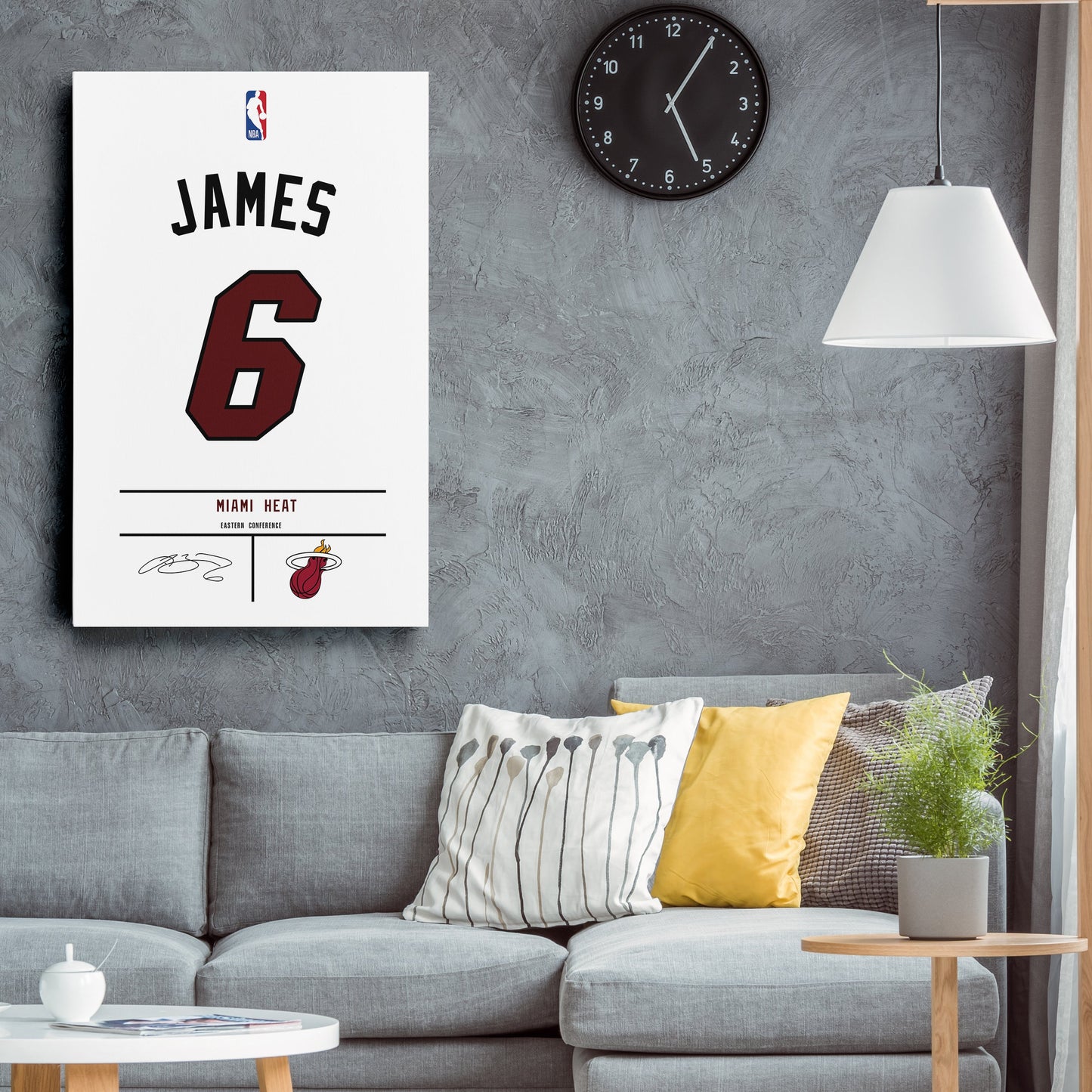 Lebron James Heat Jersey Canvas Print | Wall Art Decor