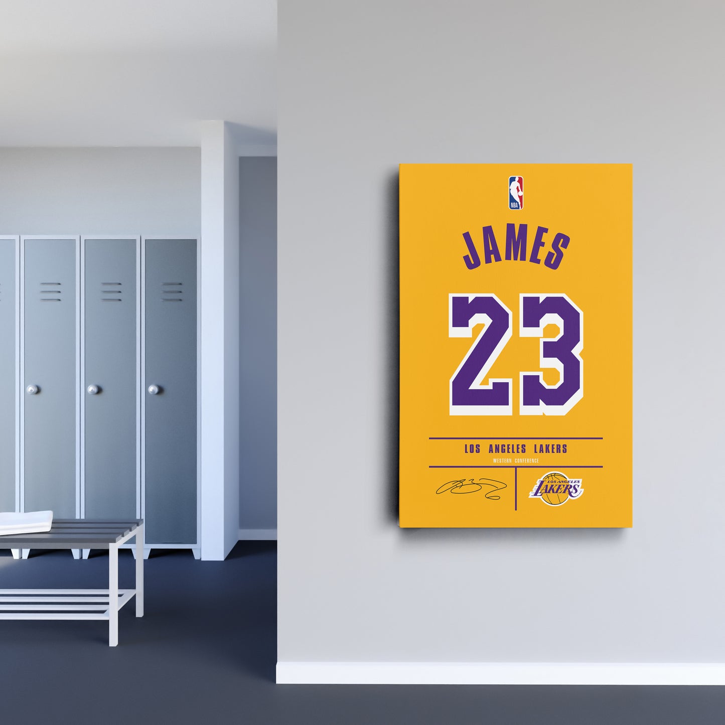 Lebron James Lakers #23 Jersey Canvas Print | Wall Art Decor