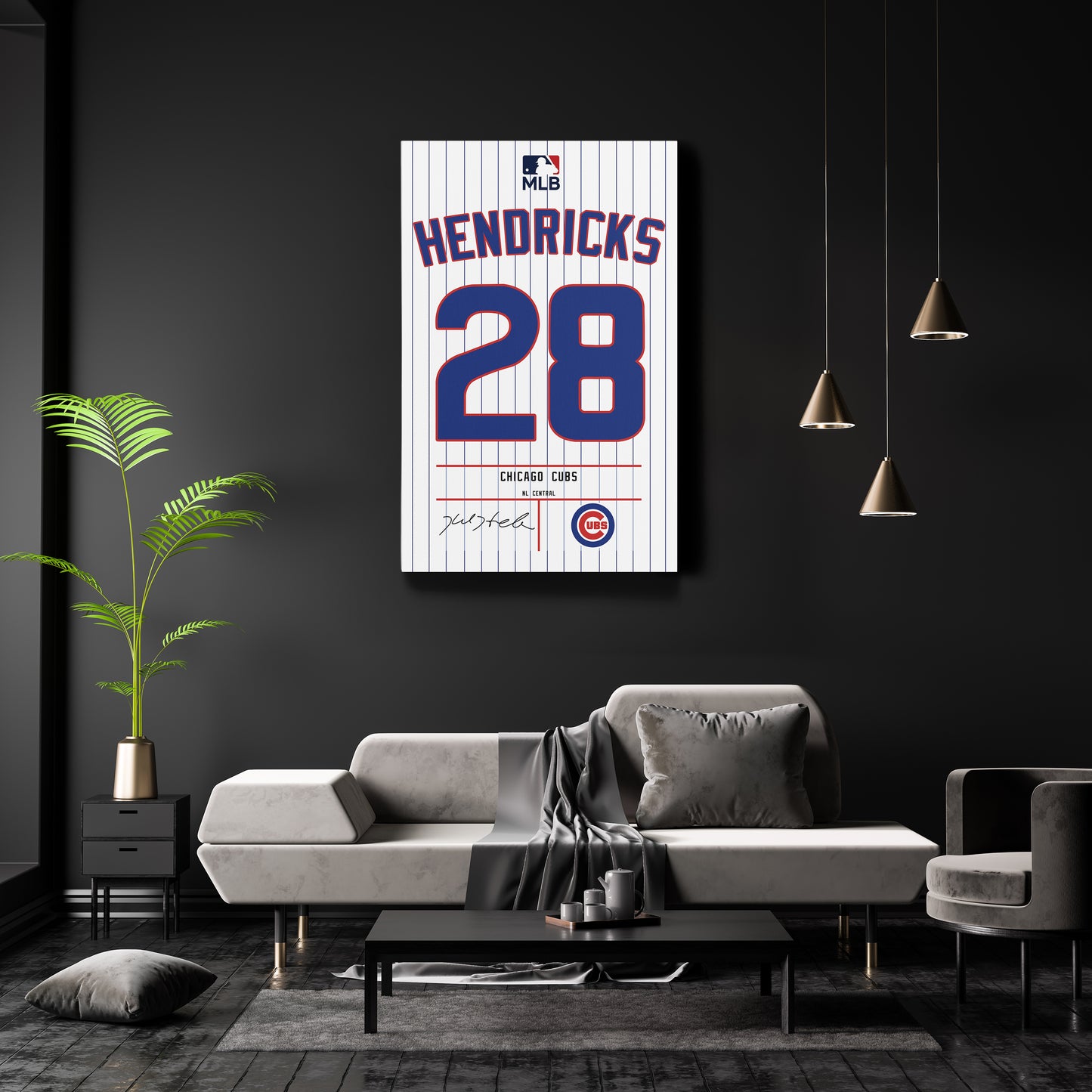 Kyle Hendricks Cubs Jersey Canvas Print | Wall Art Decor